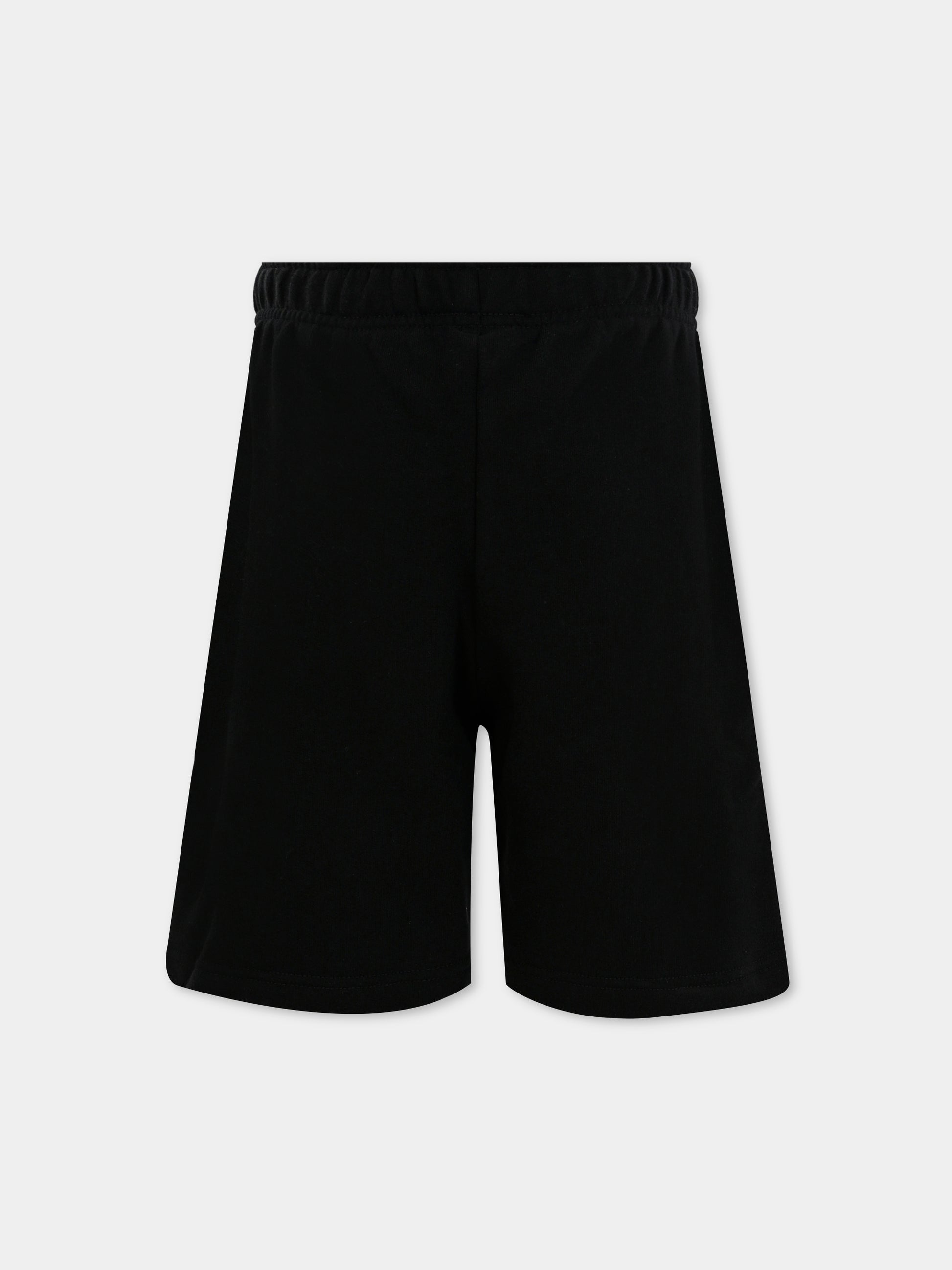 Shorts neri per bambini con coccodrillo,Lacoste,GJ9733 031