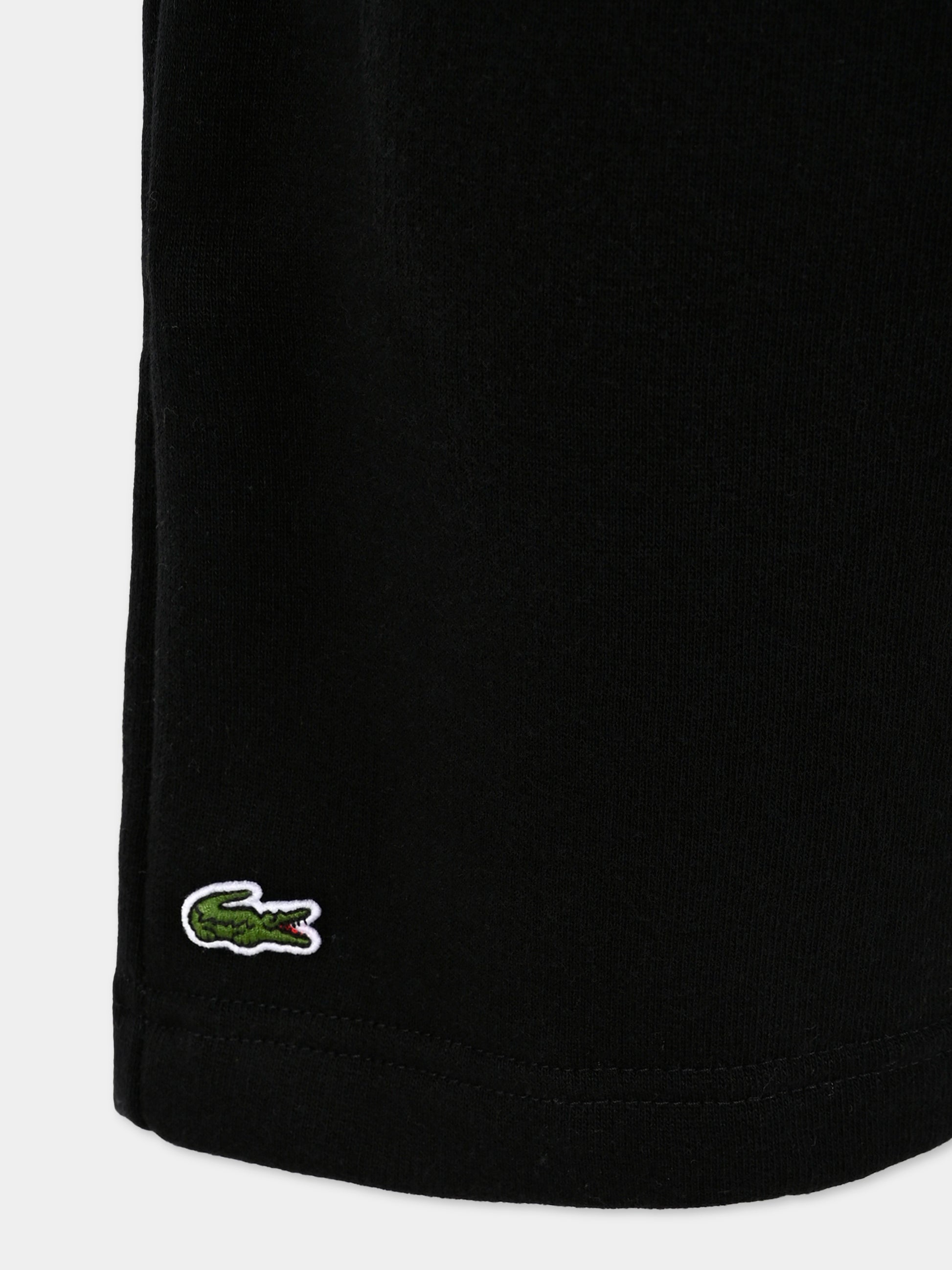 Shorts neri per bambini con coccodrillo,Lacoste,GJ9733 031