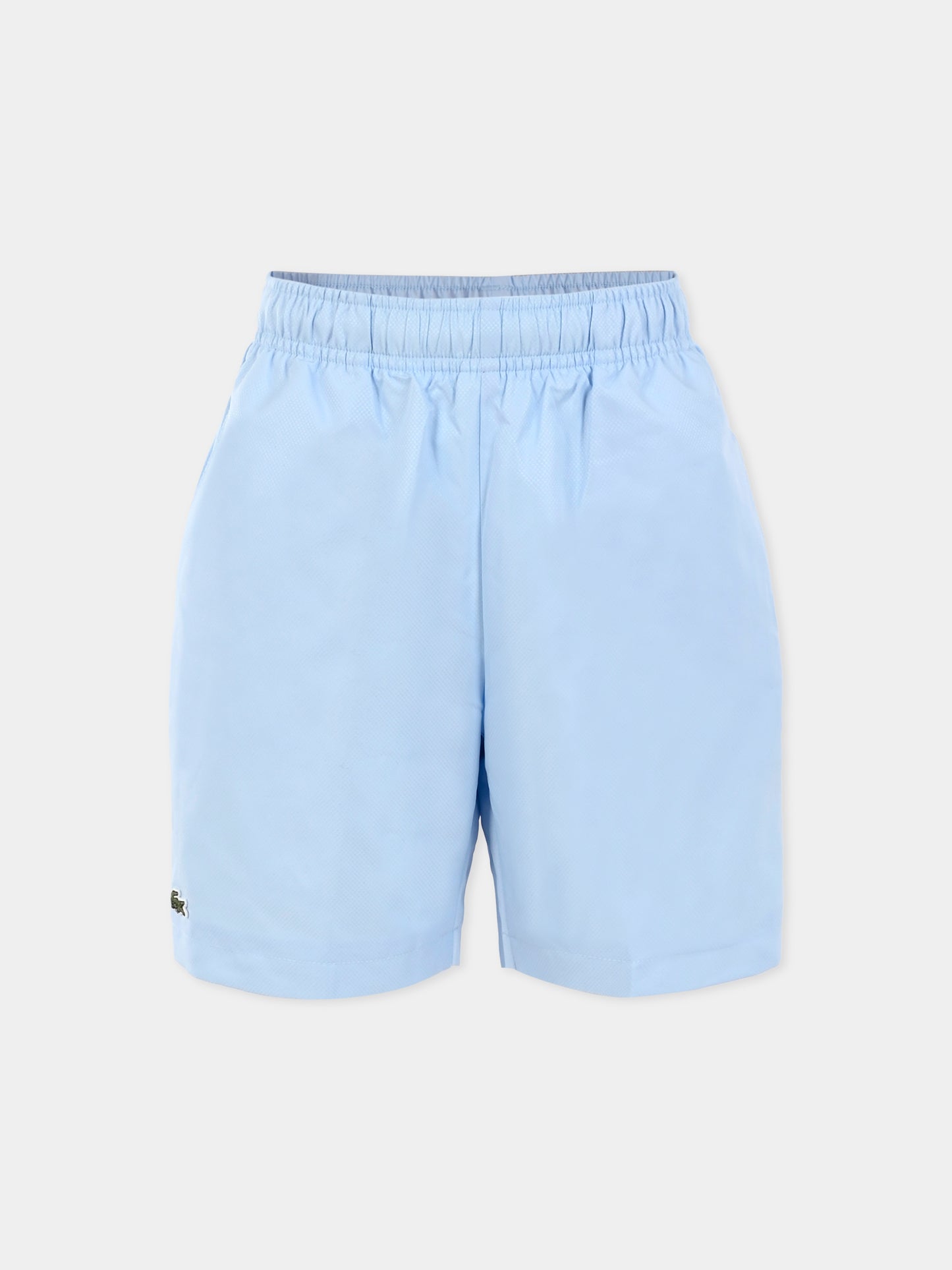 Shorts celesti per bambino con coccodrillo,Lacoste,GJ9820 T01