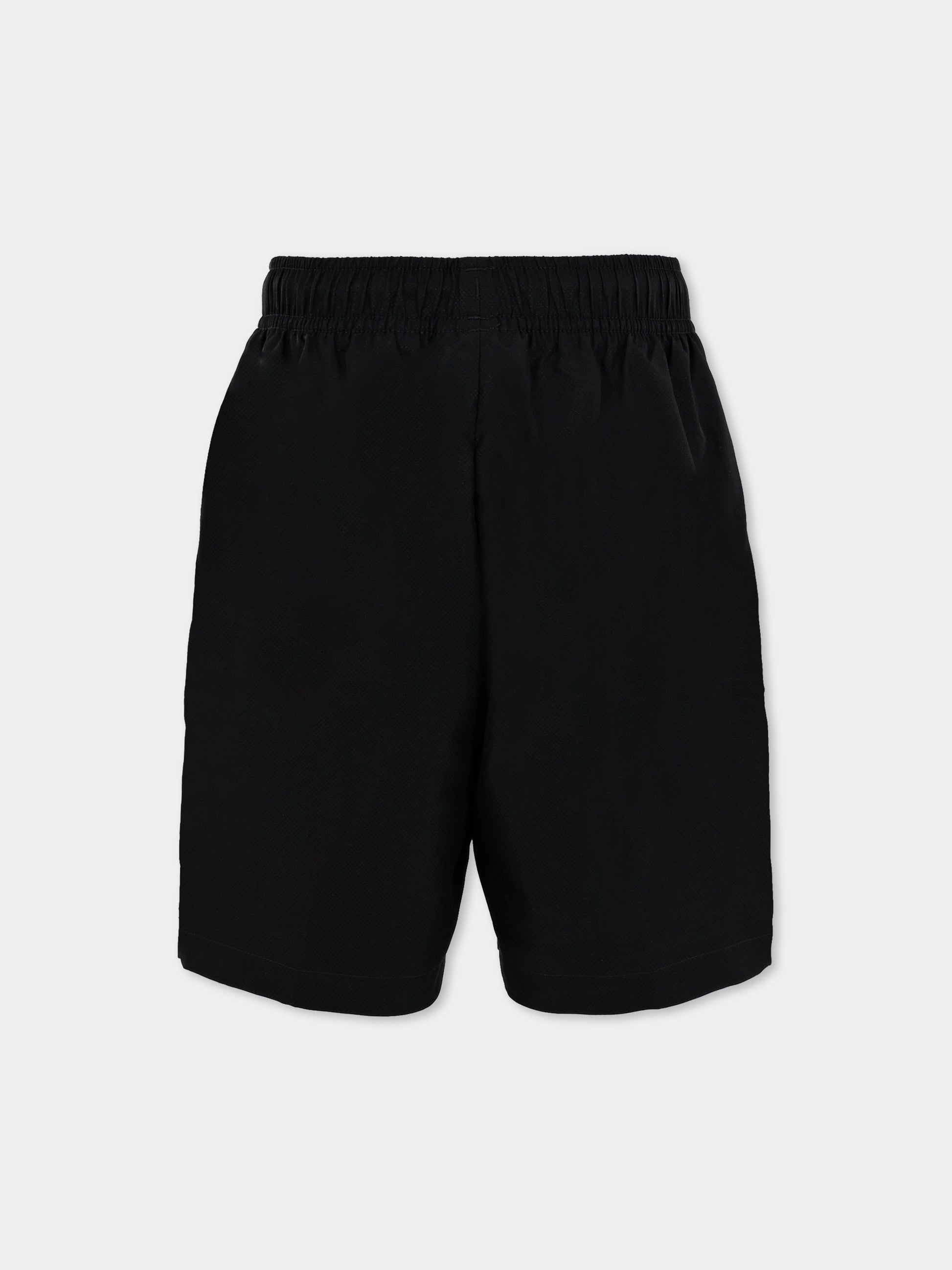 Shorts neri per bambino con coccodrillo,Lacoste,GJ9820 031