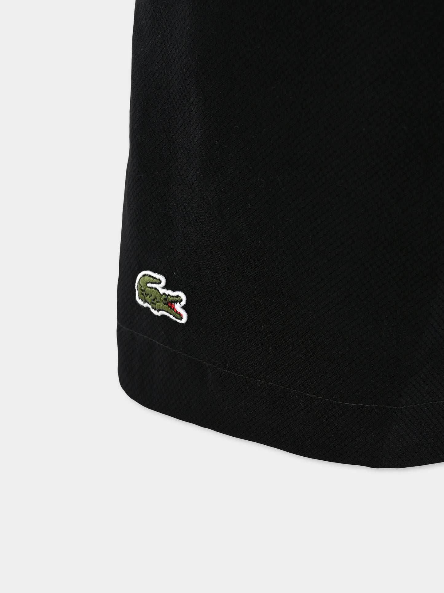 Shorts neri per bambino con coccodrillo,Lacoste,GJ9820 031