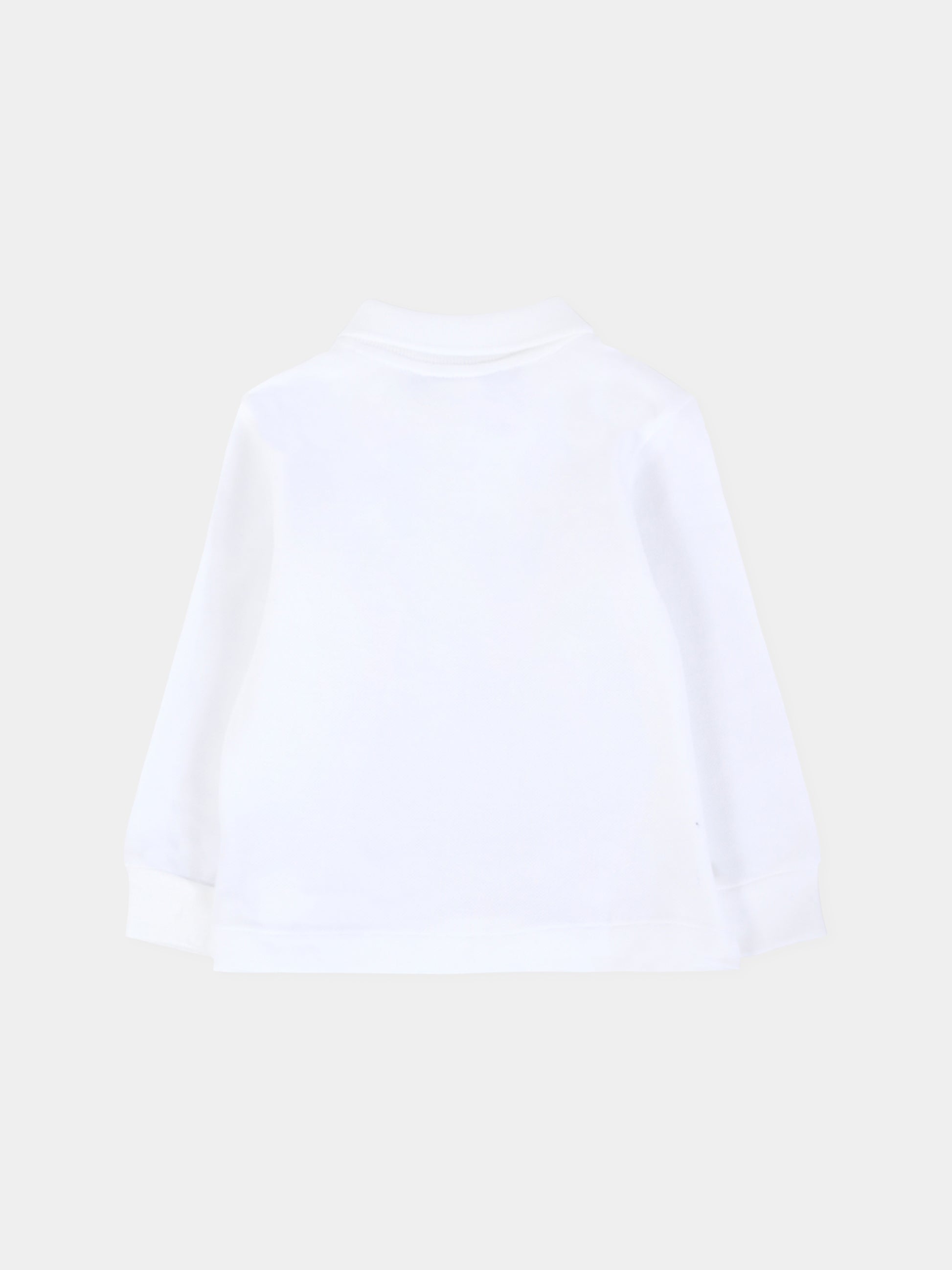Polo bianca per neonato con coccodrillo,Lacoste,PJ8915 001 -B