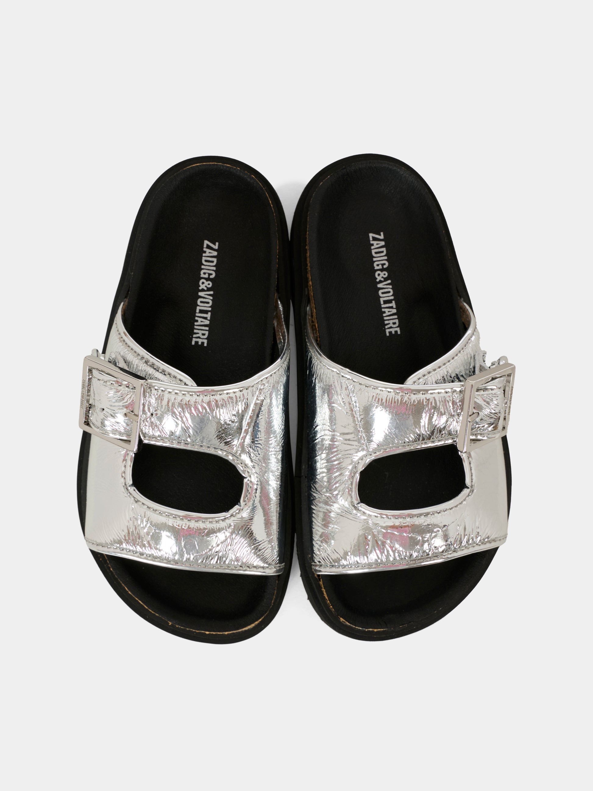 Ciabatte argento per bambina,Zadig & Voltaire Kids,X60281 016