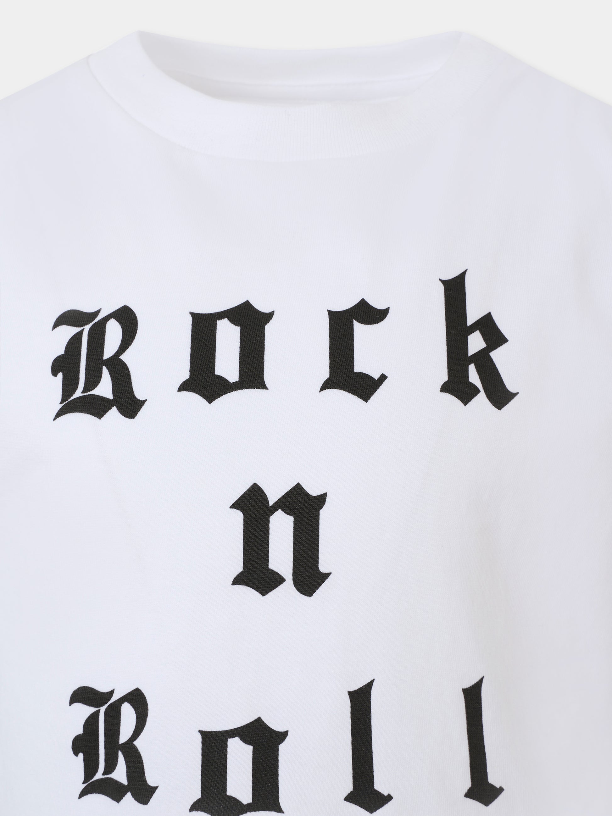 T-shirt bianca per bambina con scritta,Zadig & Voltaire Kids,X60317 10P