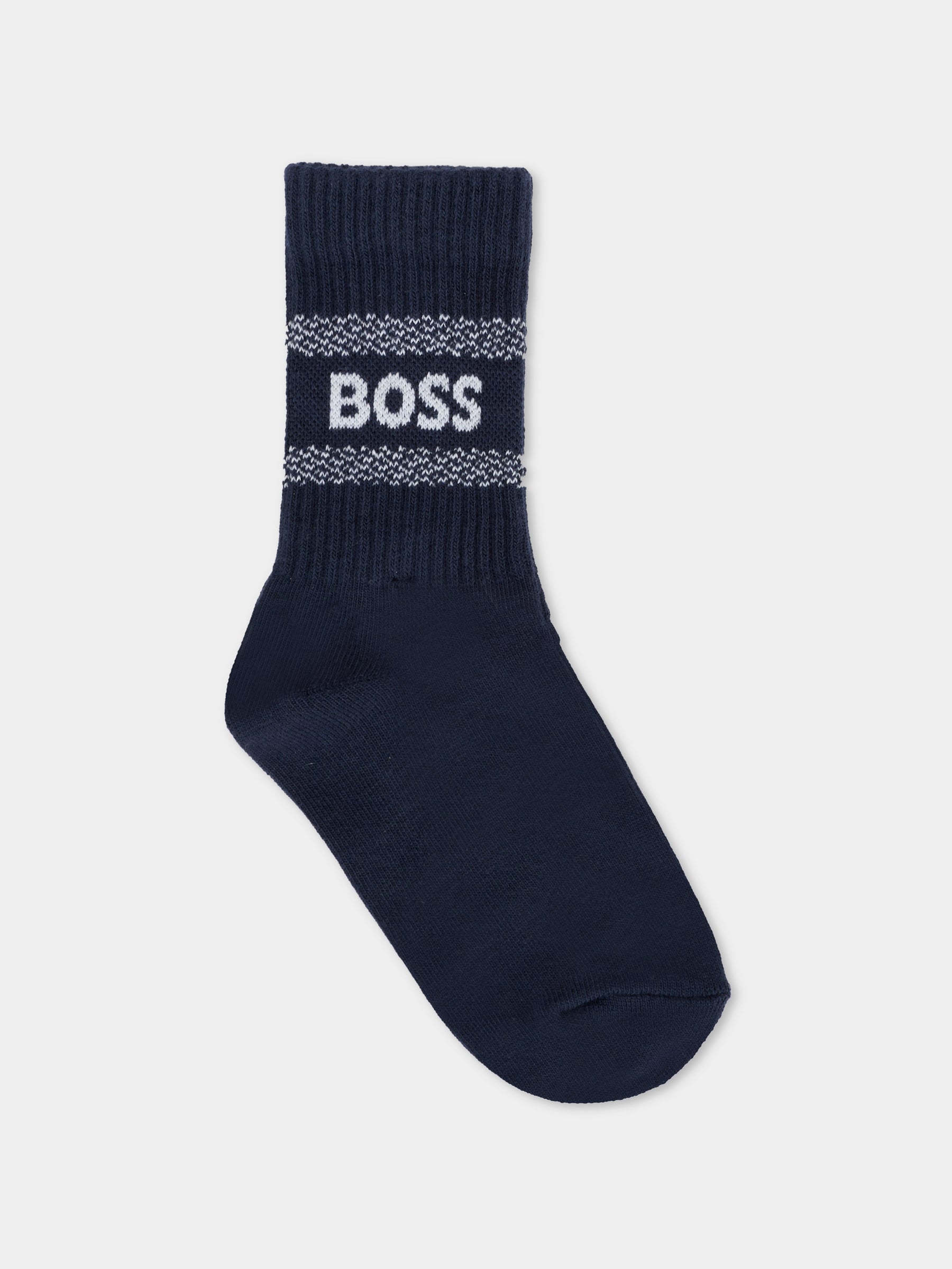 Set calzini multicolor per bambino con logo,Boss,J51738 849