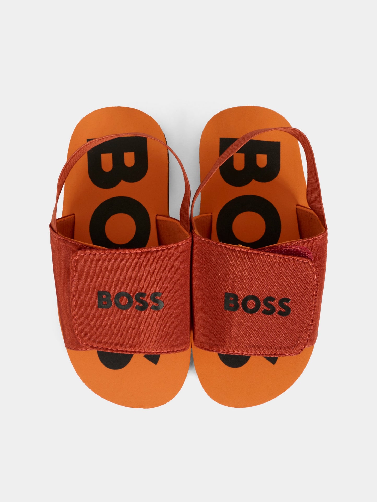 Sandali marroni per neonato e bambino con logo,Boss,J52156 326