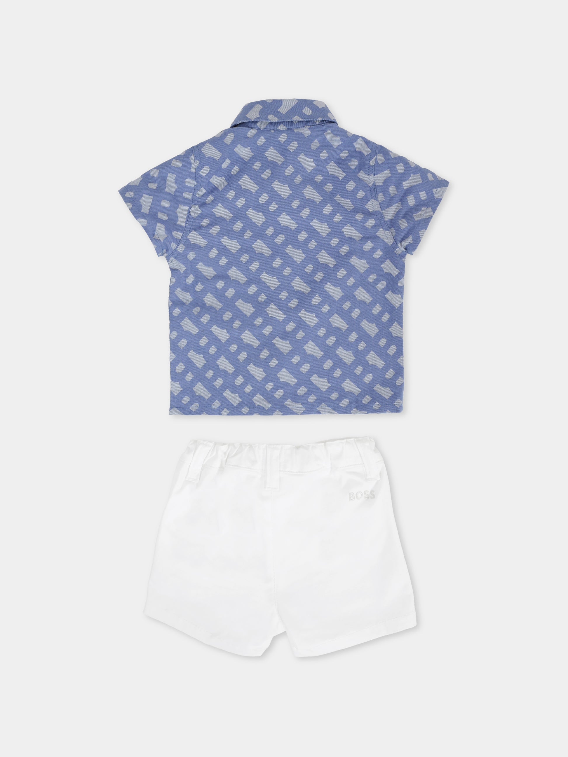 Set multicolor per neonato con logo all over,Boss,J52217 81H