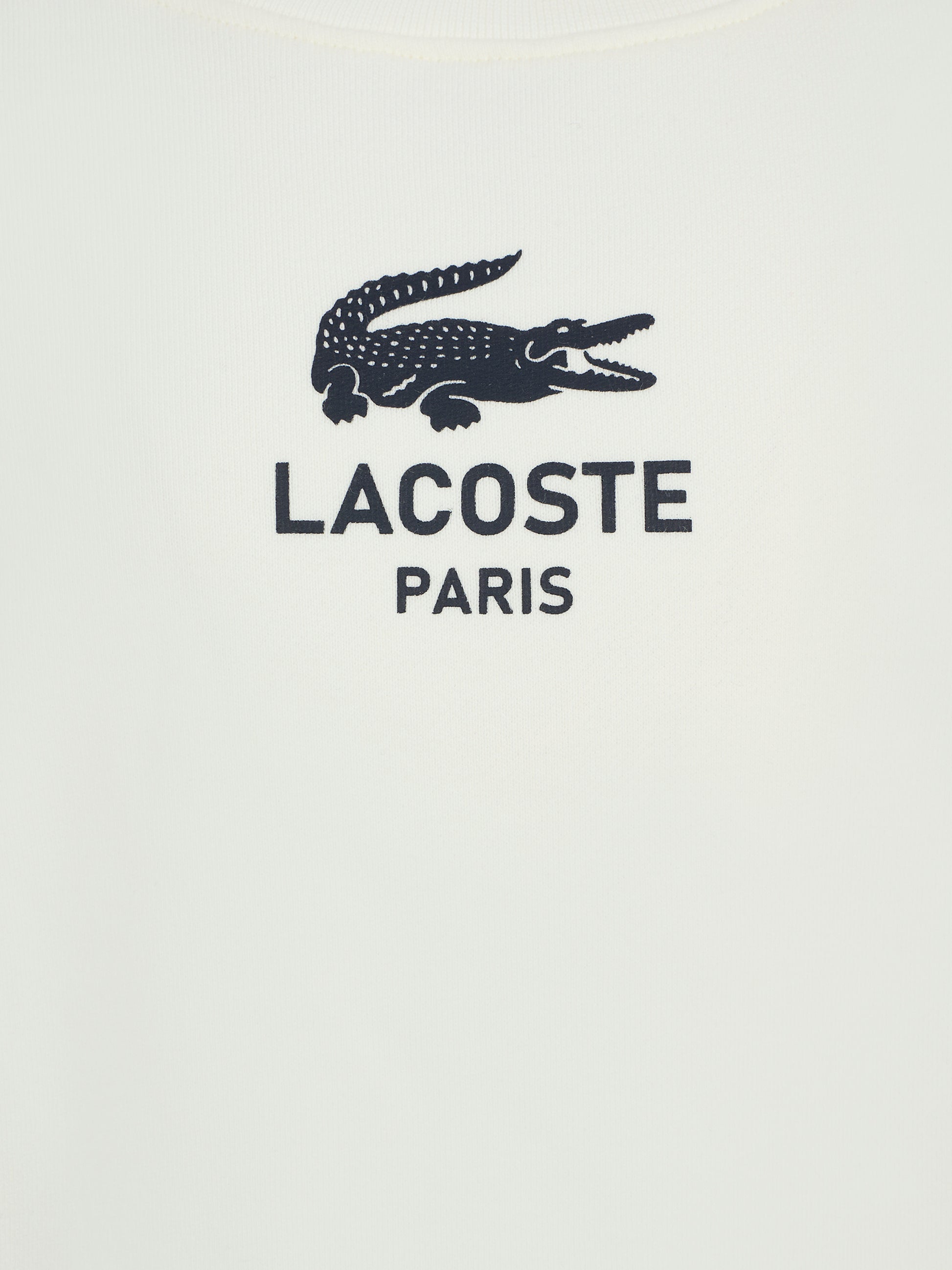 Felpa bianca per bambini con logo e coccodrillo,Lacoste,SJ3005 70V