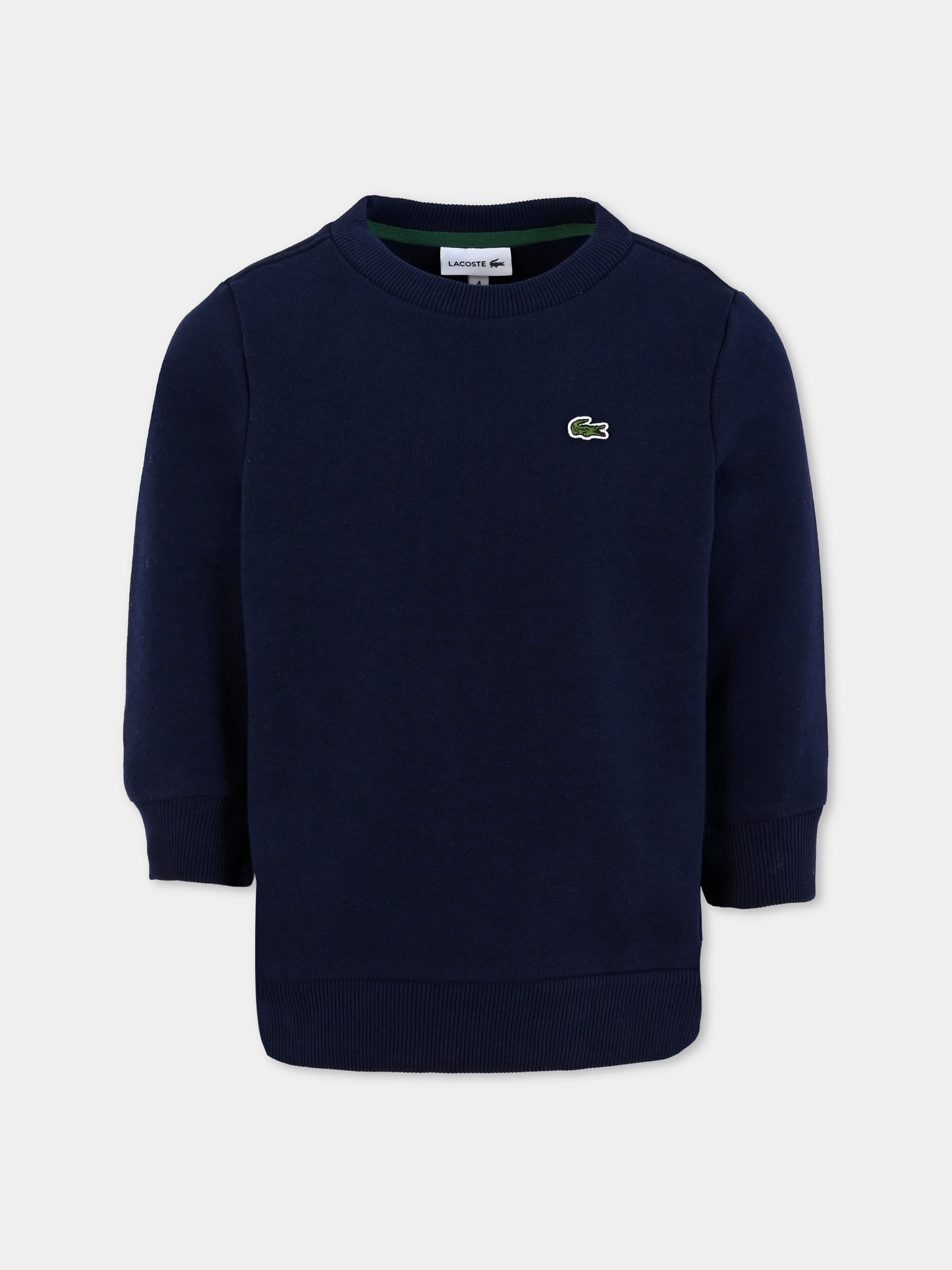 Felpa blu per bambini con coccodrillo,Lacoste,SJ5284 166