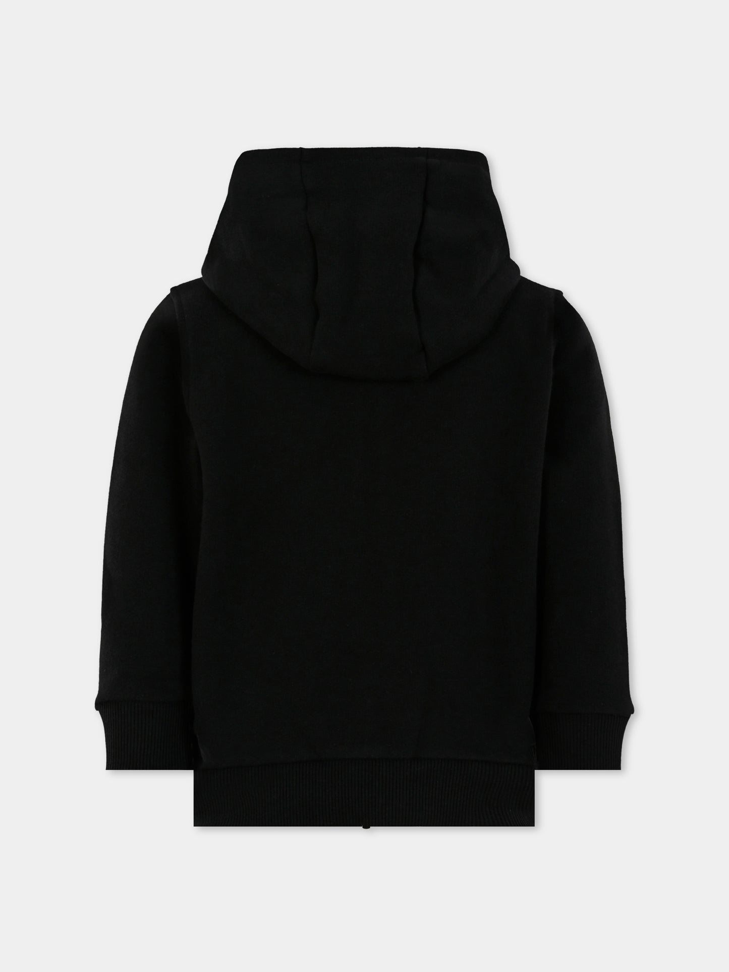 Felpa nera per bambini con coccodrillo,Lacoste,SJ9723 031