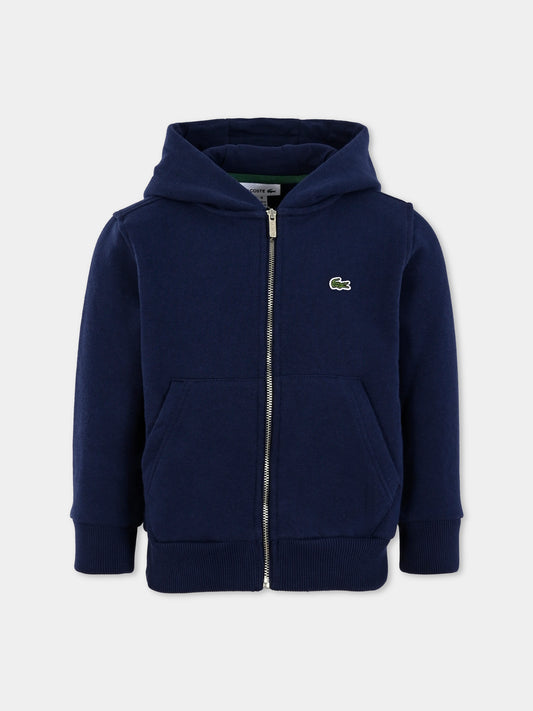 Felpa blu per bambini con coccodrillo,Lacoste,SJ9723 166
