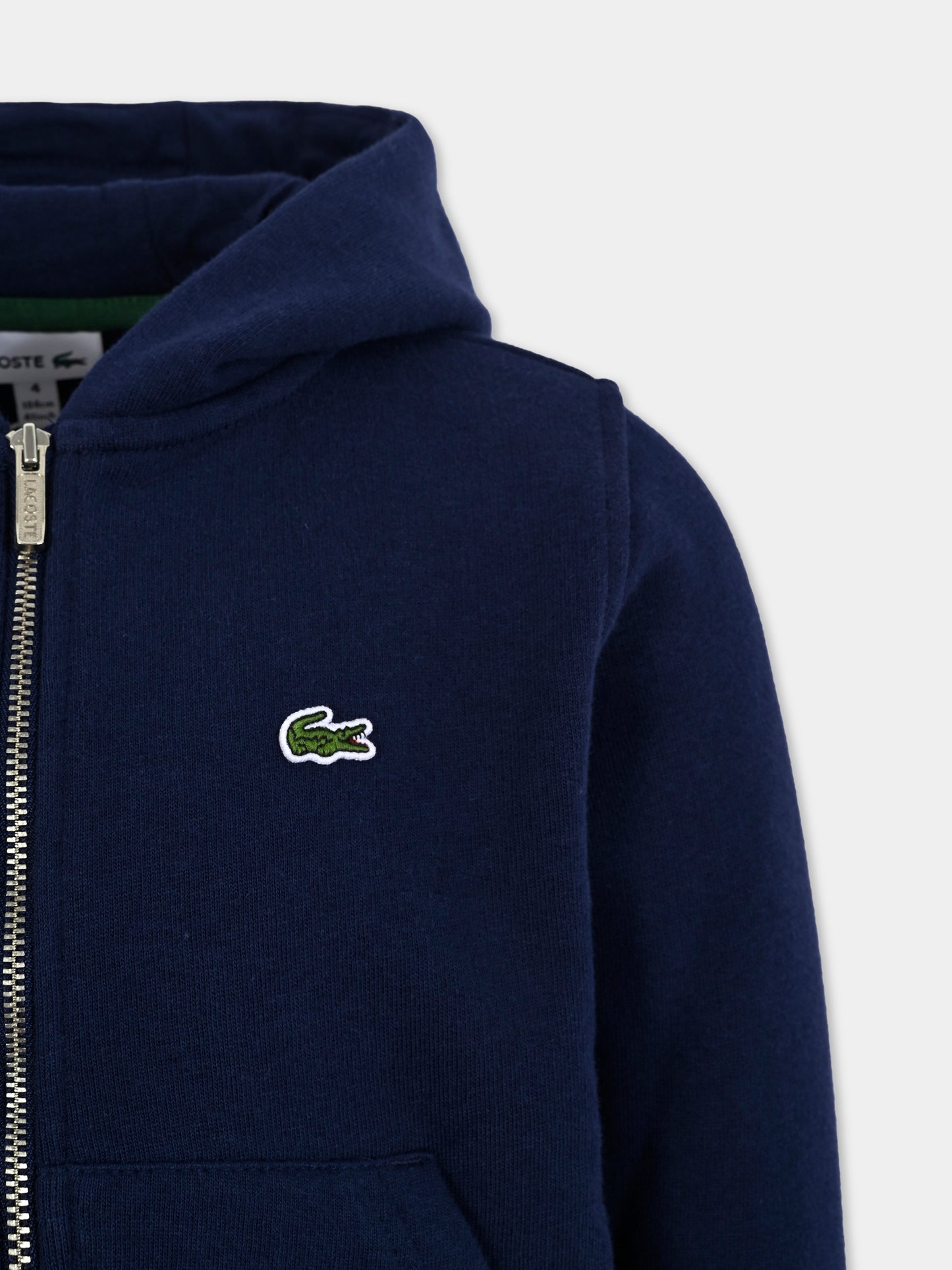 Felpa blu per bambini con coccodrillo,Lacoste,SJ9723 166