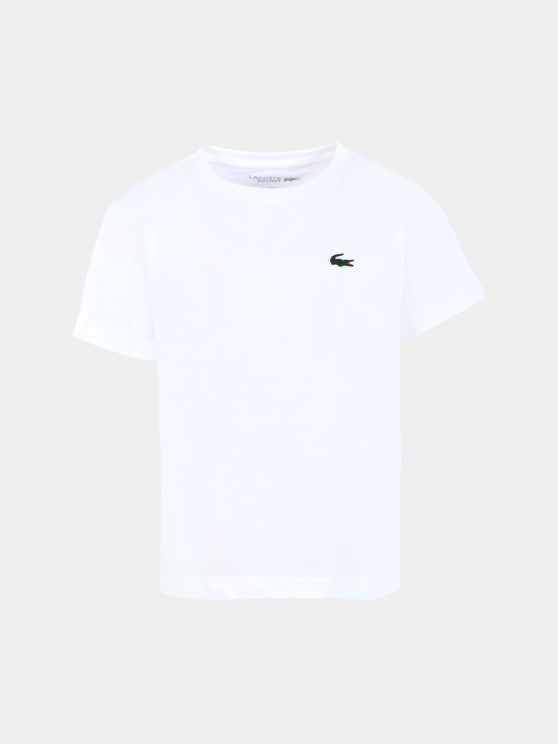 T-shirt bianca per bambini con coccodrillo,Lacoste,TJ8811 001