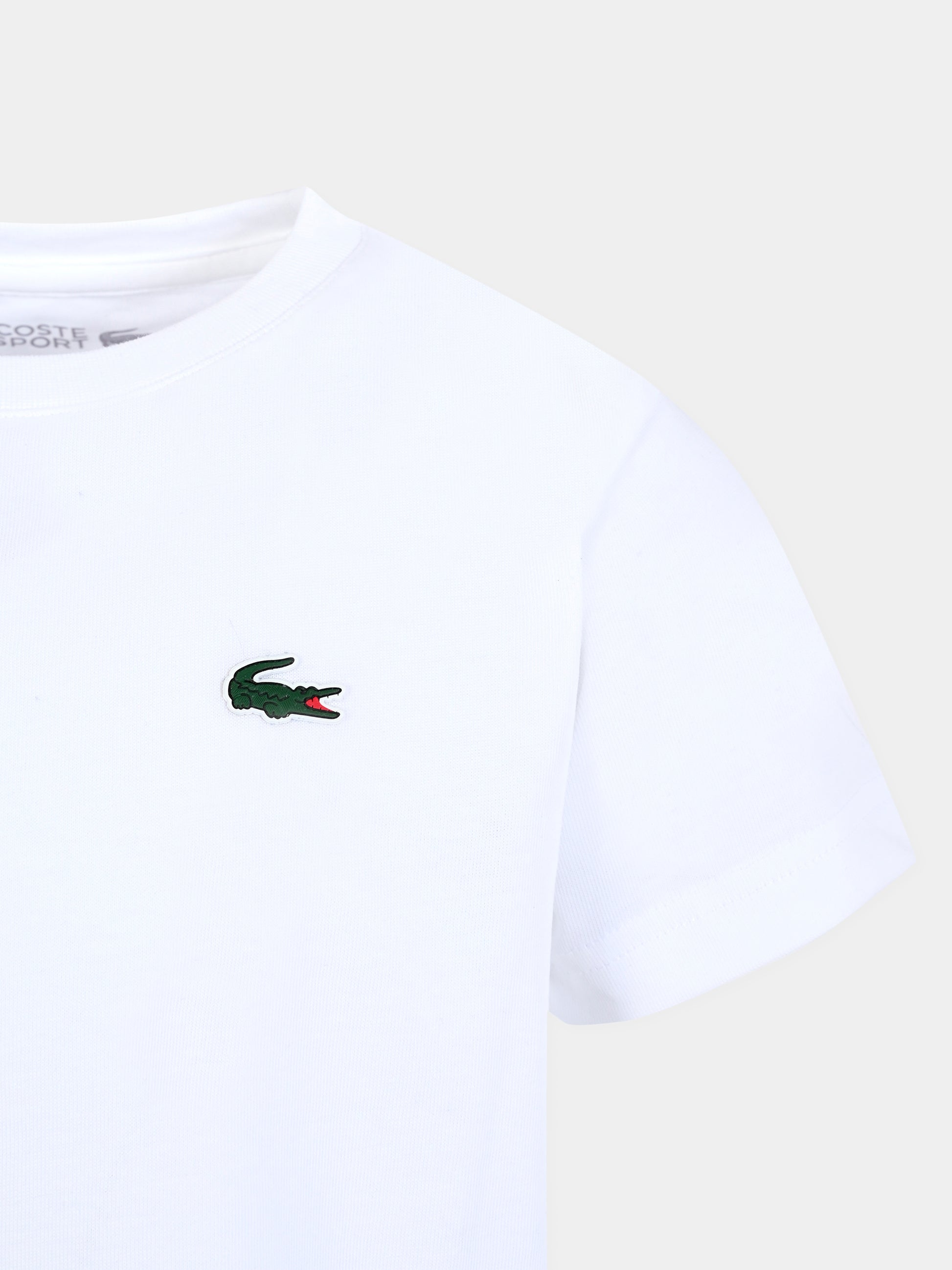 T-shirt bianca per bambini con coccodrillo,Lacoste,TJ8811 001