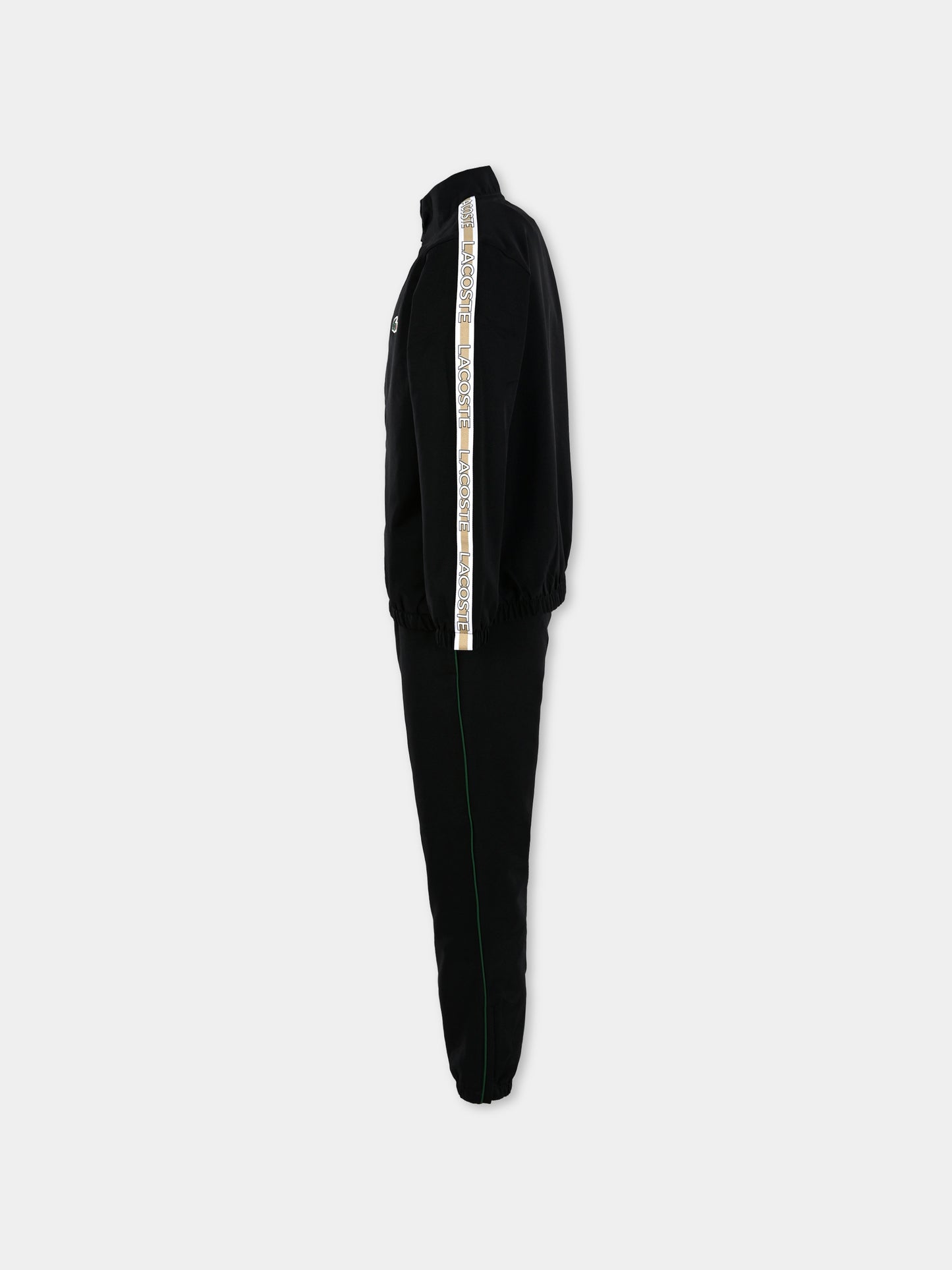 Completo nero per bambini con coccodrillo,Lacoste,WJ8484 964