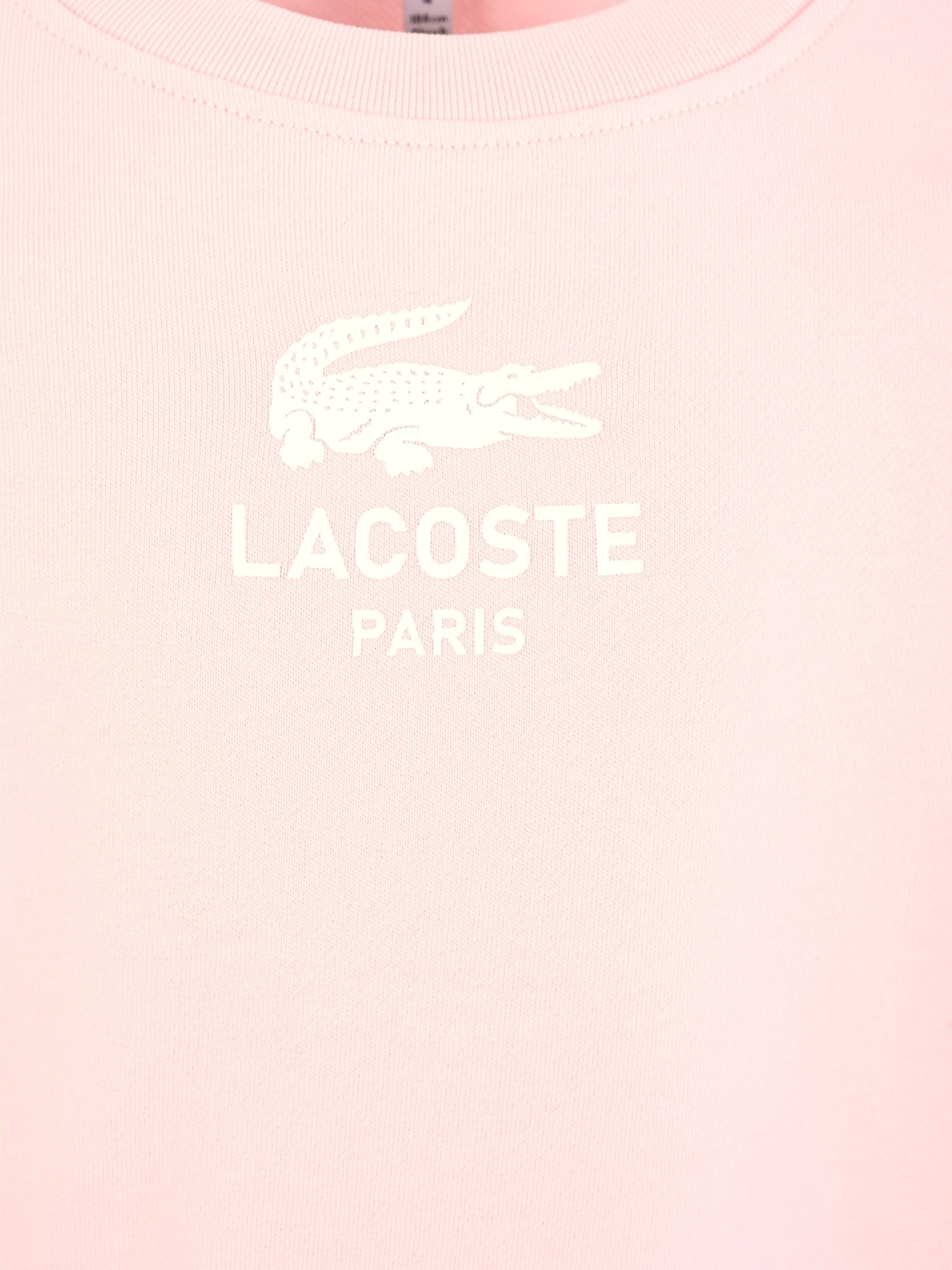 Felpa rosa per bambina con logo e coccodrillo,Lacoste,SJ3005 T03