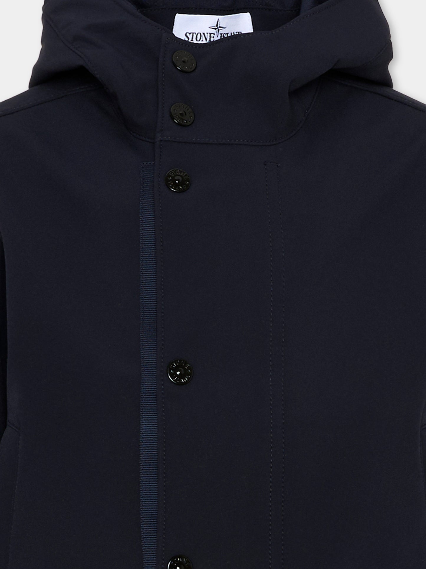 Giubbotto blu per bambini con Compass Patch,Stone Island Junior,L1S16 4100001 S0A22 - V0020