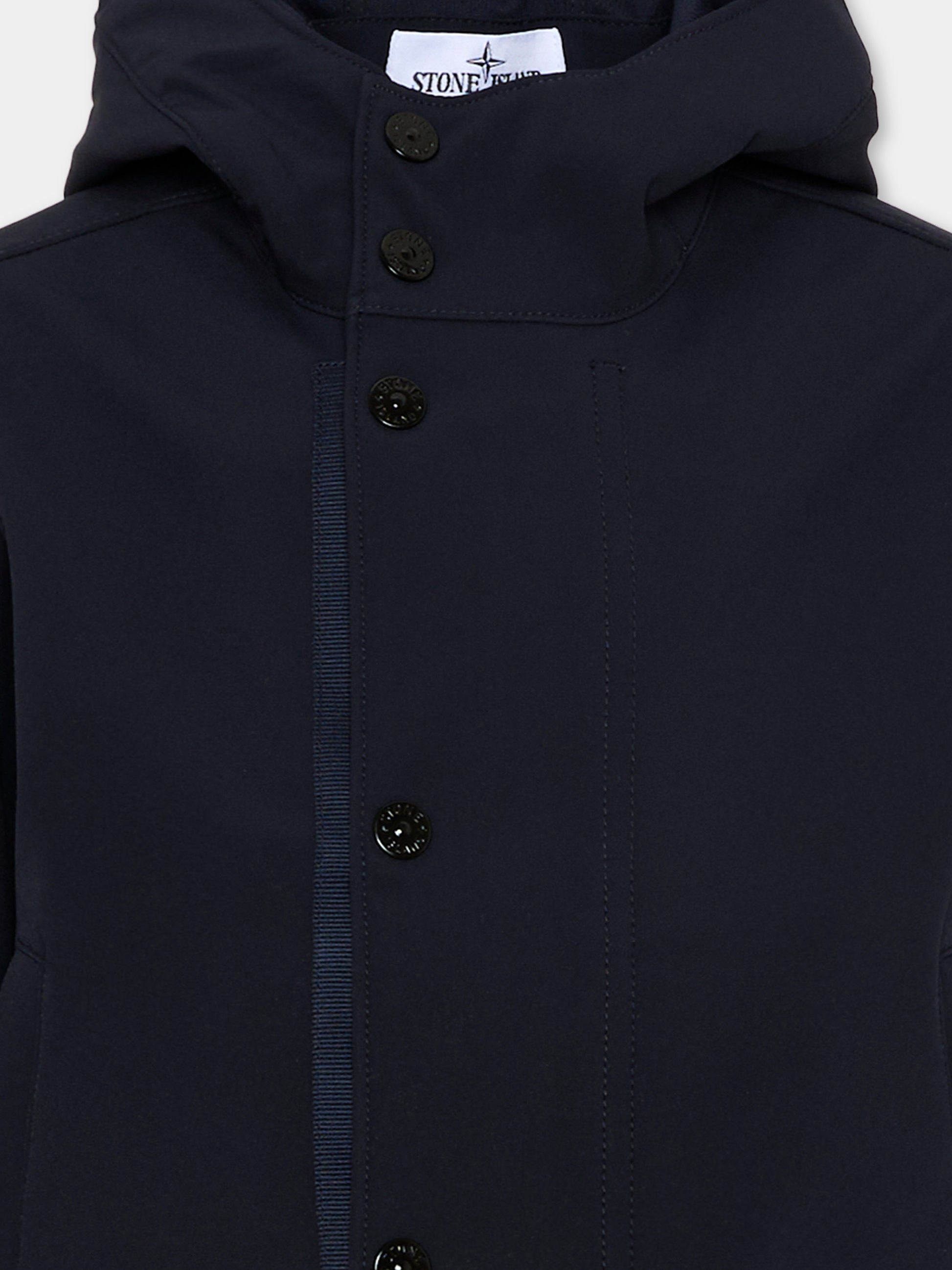 Giubbotto blu per bambini con Compass Patch,Stone Island Junior,L1S16 4100001 S0A22 - V0020