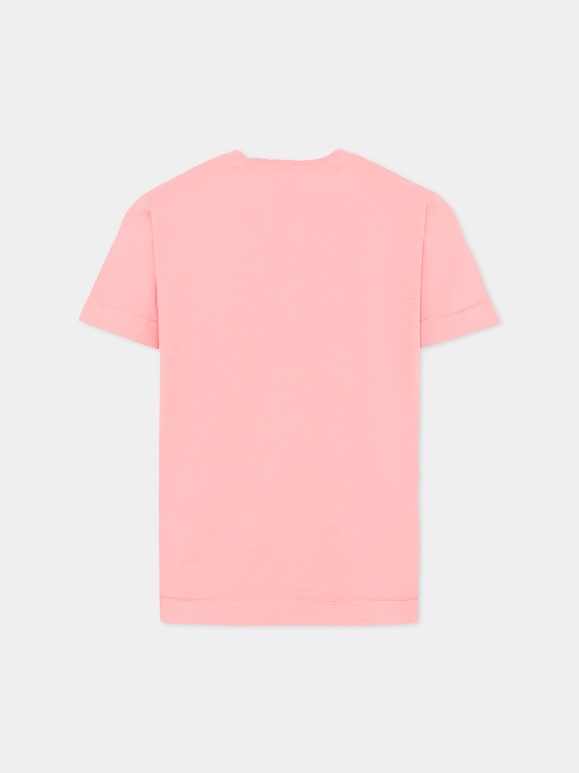 T-shirt rosa per bambini con logo,Stone Island Junior,L1S16 2100002 S0047 - V008D