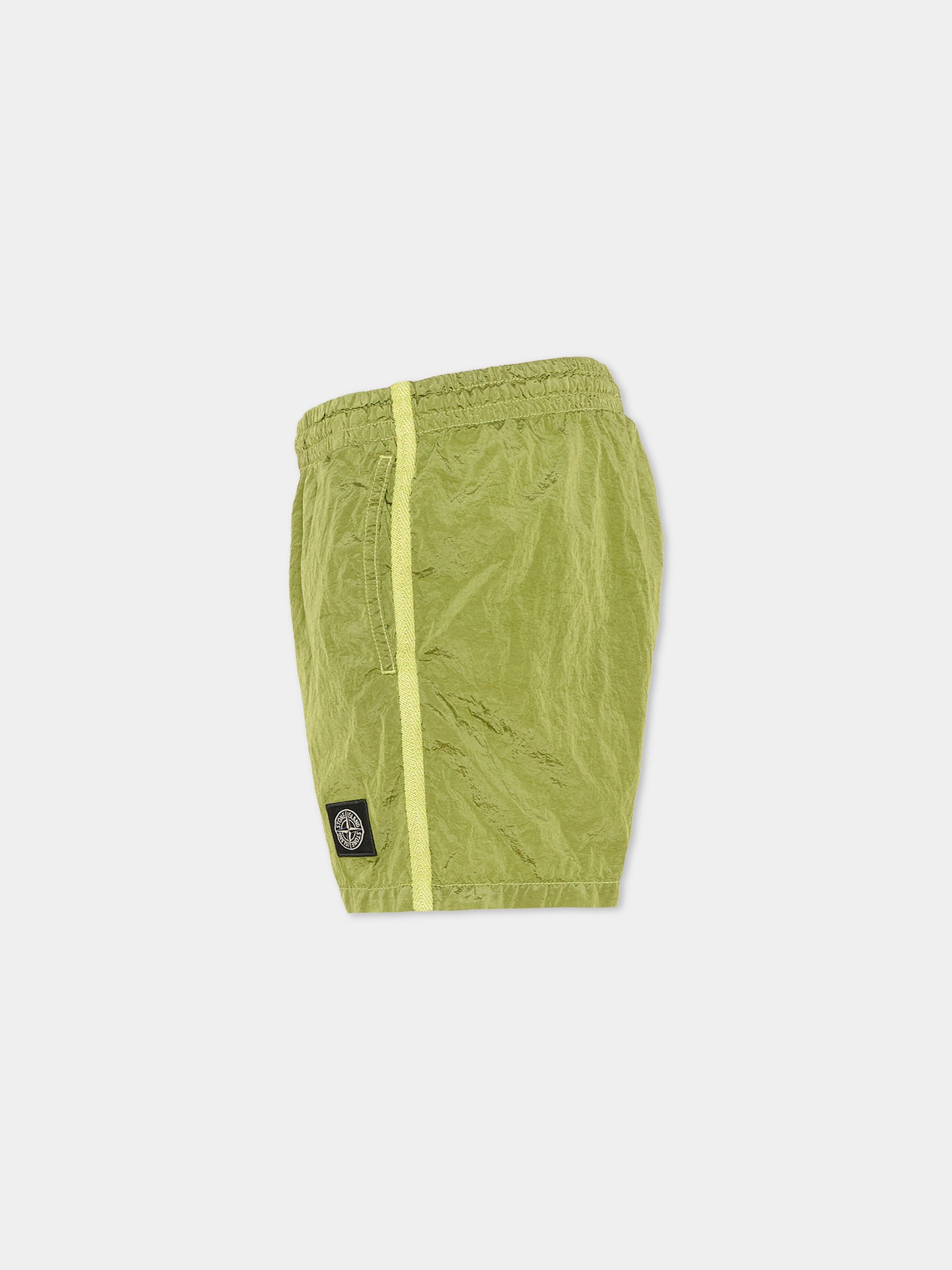 Boxer mare verde per bambino con bussola,Stone Island Junior,L1S16 B100002 S0043 - V005F