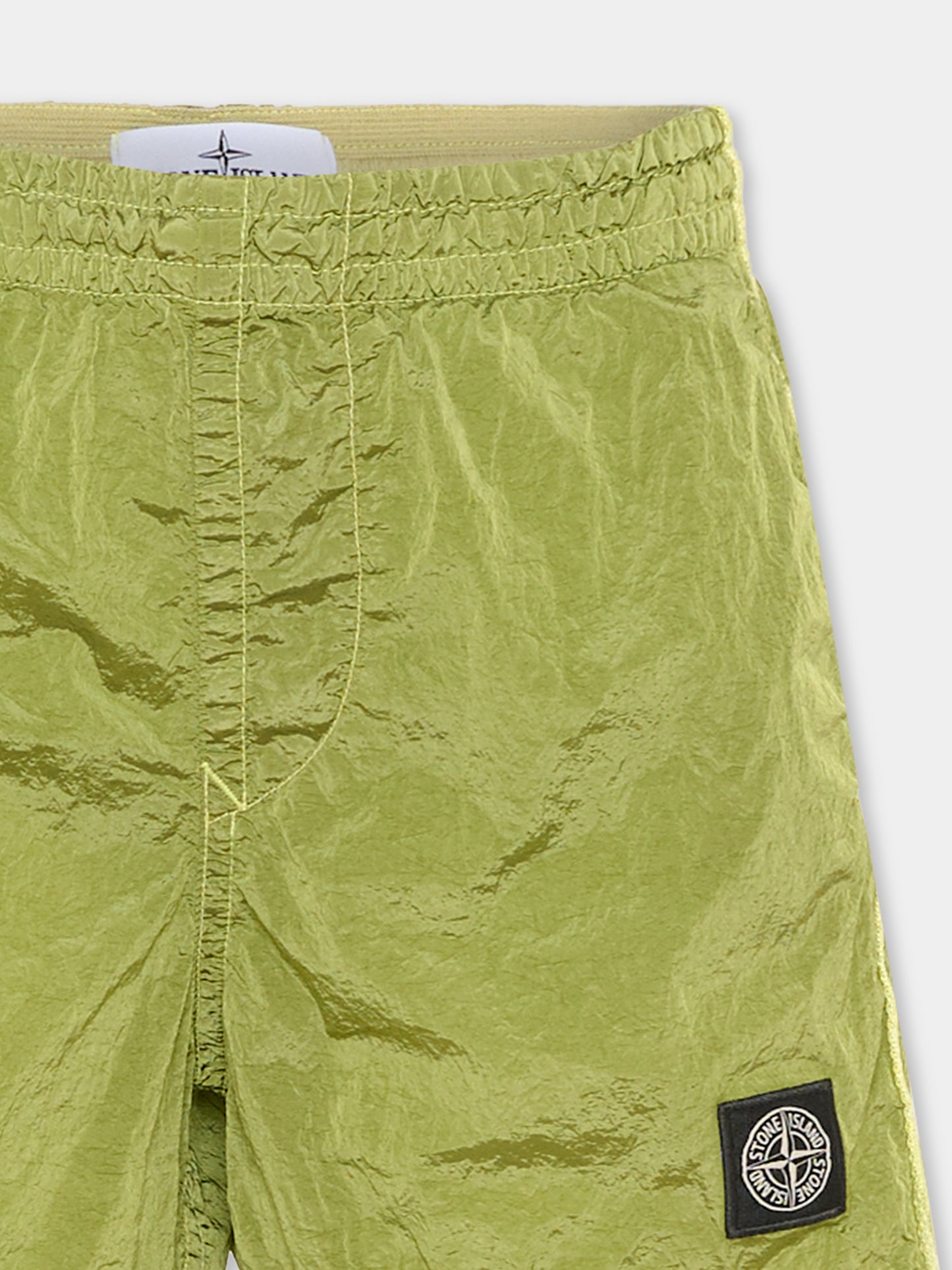 Boxer mare verde per bambino con bussola,Stone Island Junior,L1S16 B100002 S0043 - V005F