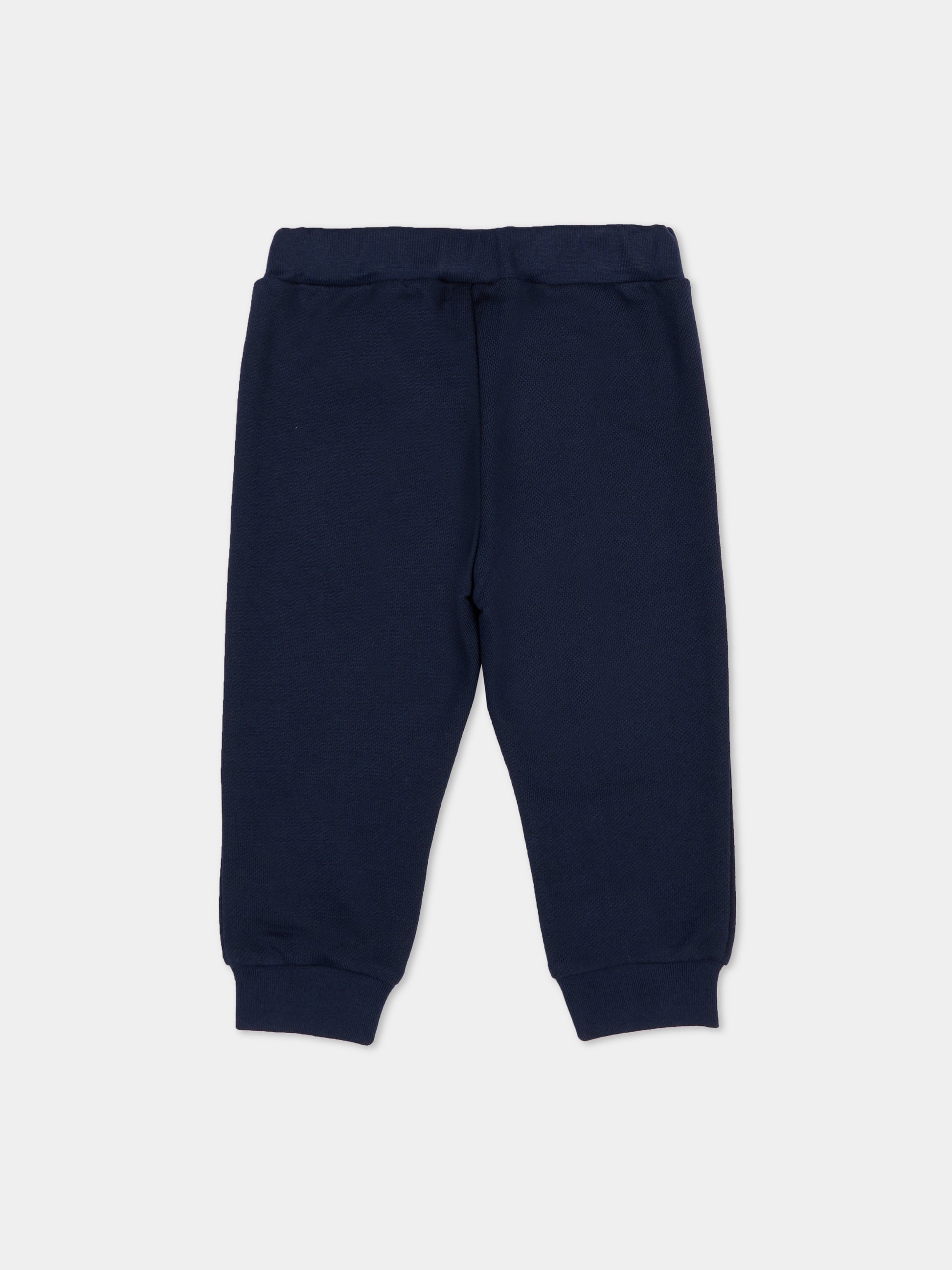 Pantaloni blu per neonati con FF,Fendi Kids,BUF254 5V0 F0QG0