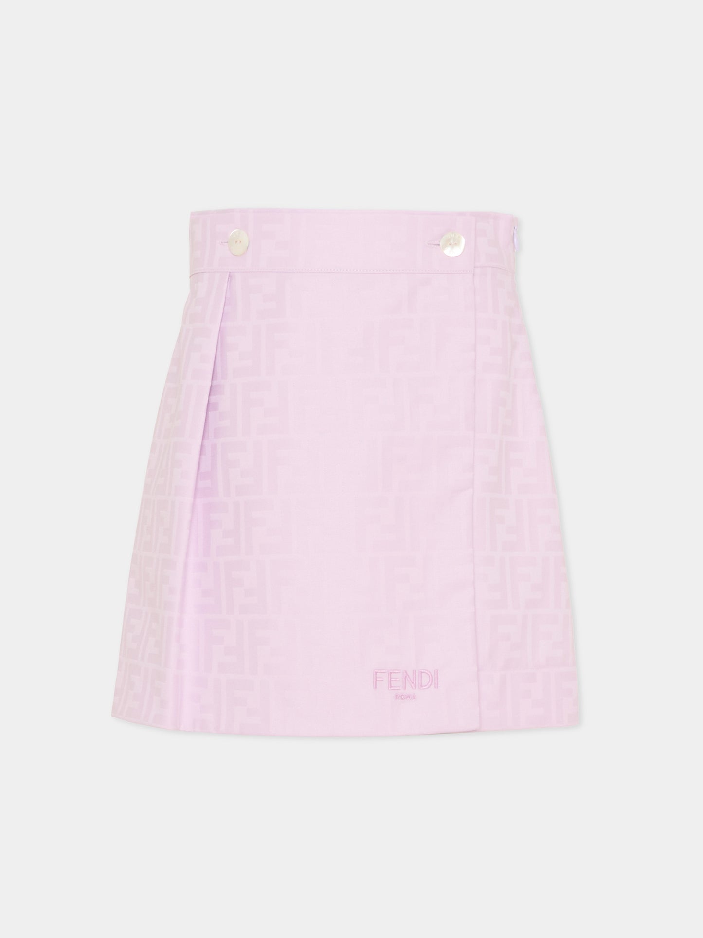 Gonna lilla per bambina con FF,Fendi Kids,JFE201 AS64 F0F5U