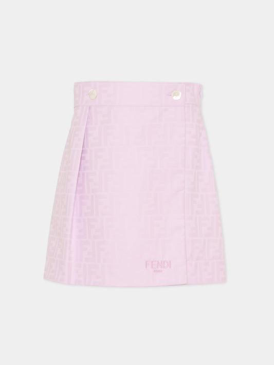 Gonna lilla per bambina con FF,Fendi Kids,JFE201 AS64 F0F5U