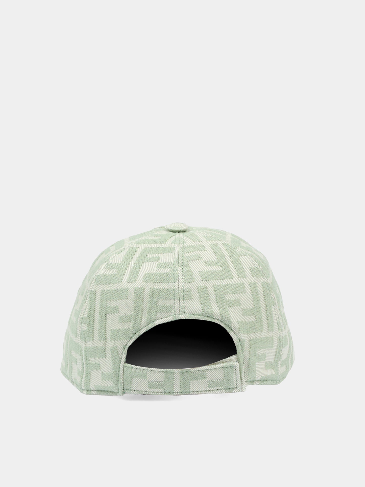 Cappello verde per bambino con FF,Fendi Kids,JFP082 AWF6 F0QG2