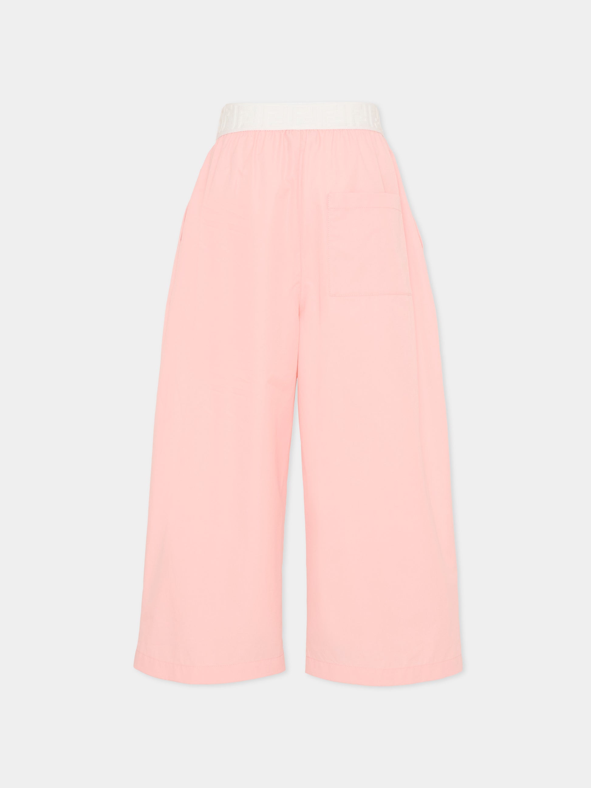 Shorts rosa per bambina con Baguette,Fendi Kids,JFF394 AEXZ F1UL9