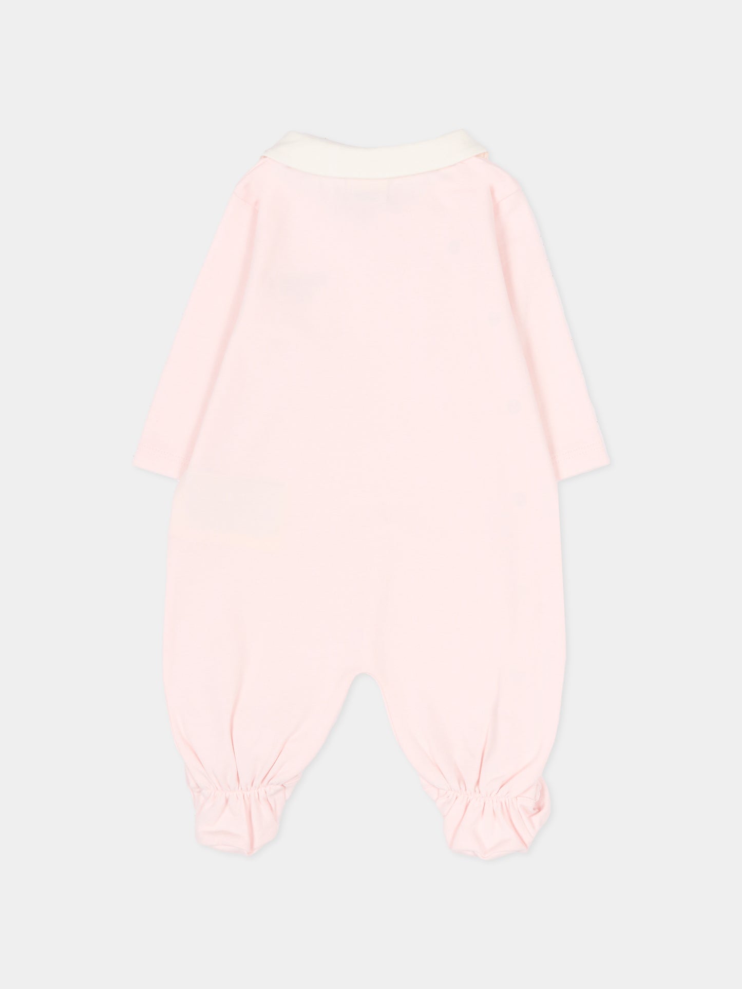 Set tutina rosa per neonata con logo ricamato,Fendi Kids,BUK154 ST8 F0C11