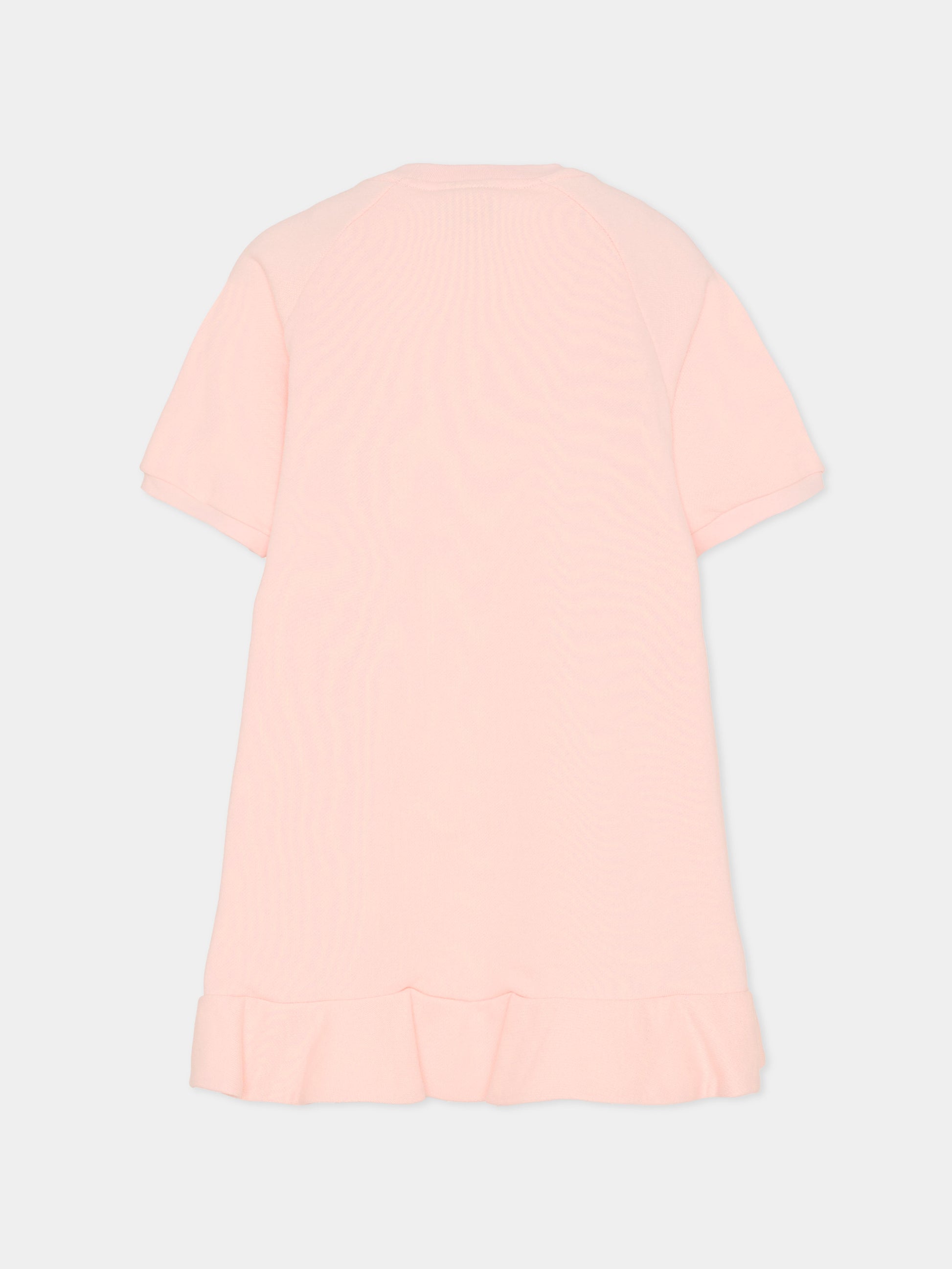 Vestito rosa per bambina con logo,Fendi Kids,JFB836 5V0 F1UL9