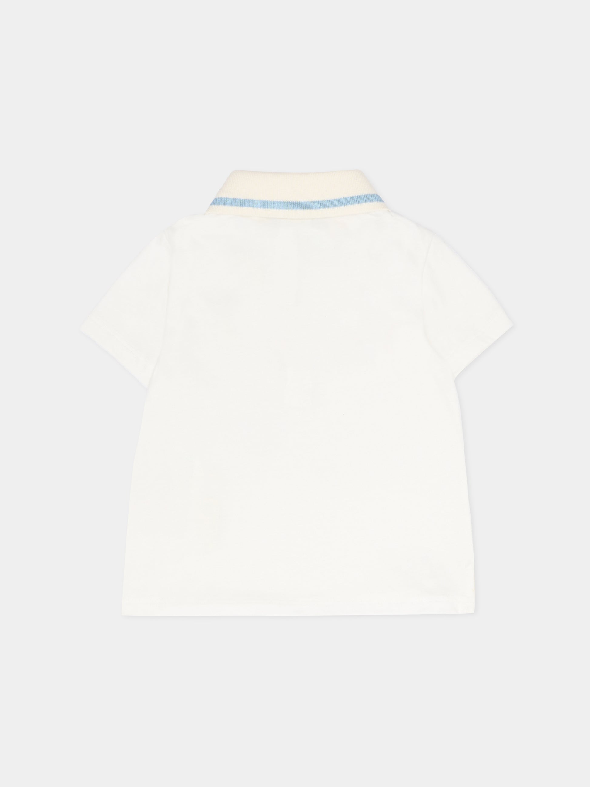 Polo avorio per neonato con FF,Fendi Kids,BMI268 7AJ F0TU9