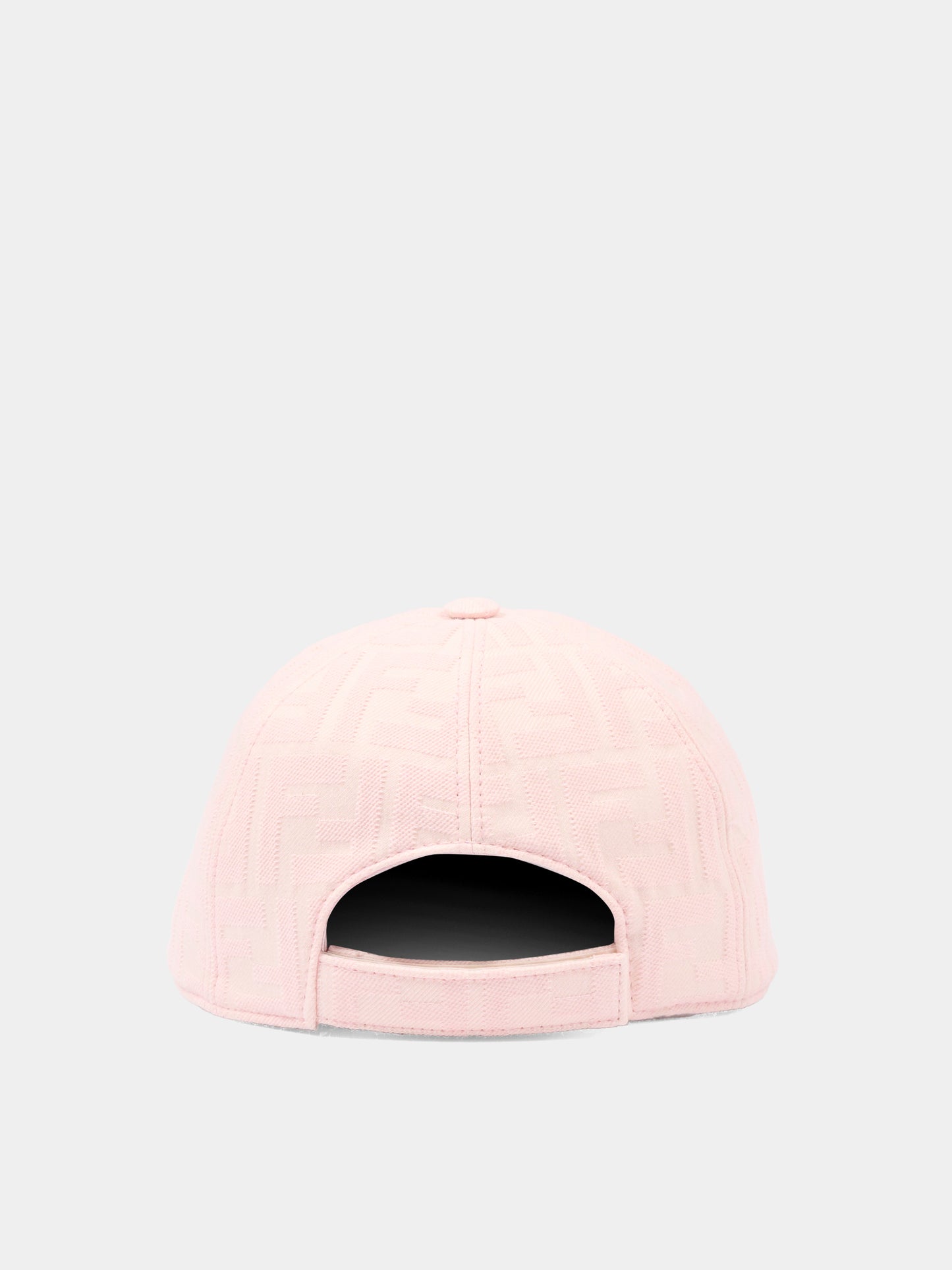 Cappello rosa per bambina con FF,Fendi Kids,JFP082 AWF6 F0QD1