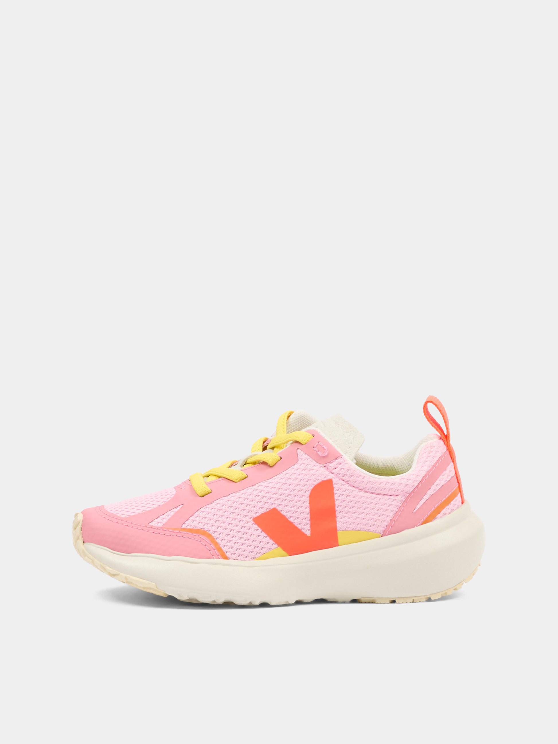 Sneakers rosa per bambina con logo,Veja,YL1821526C