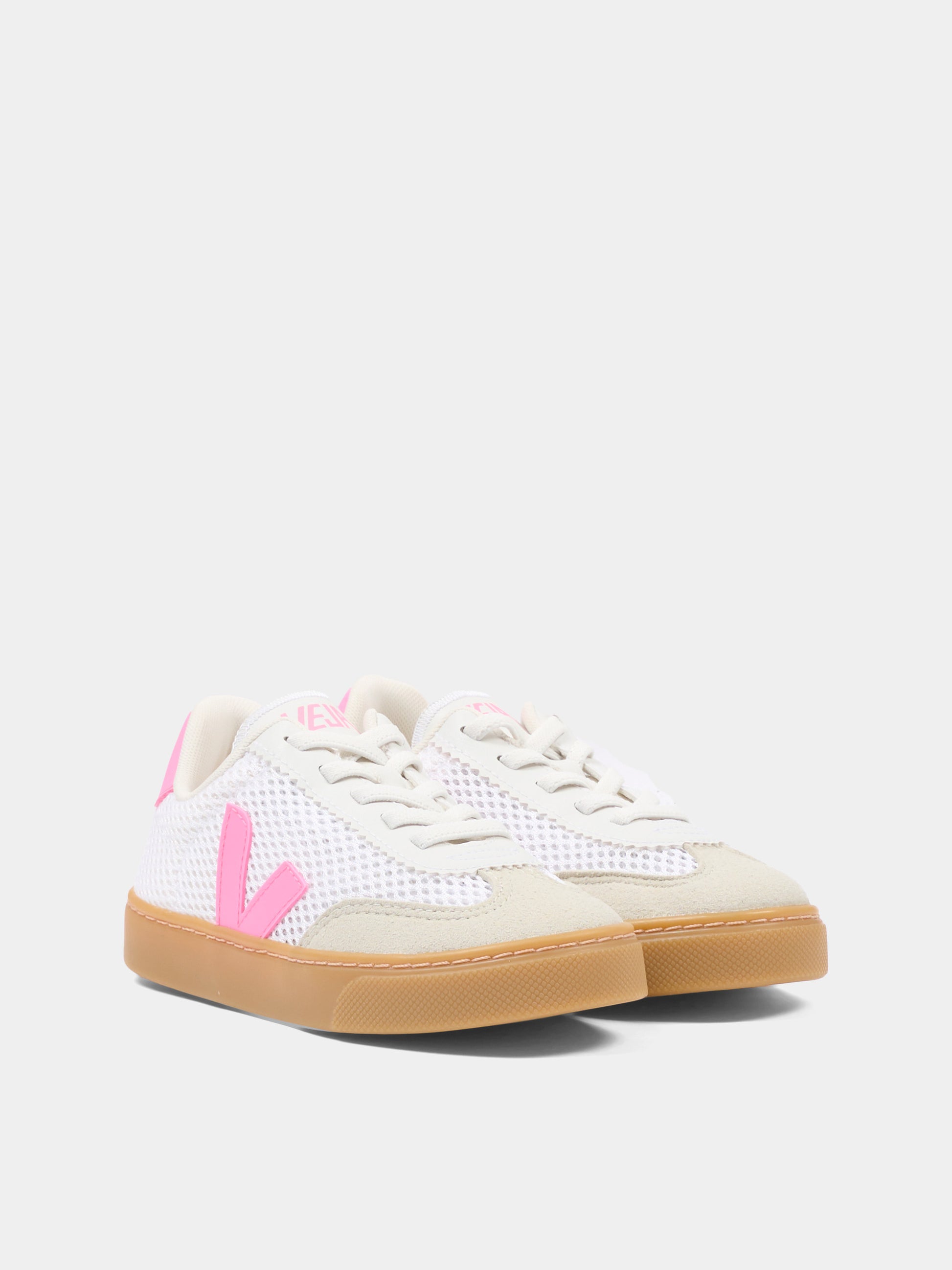 Sneakers basse bianche per bambina con logo,Veja,SY2221523C