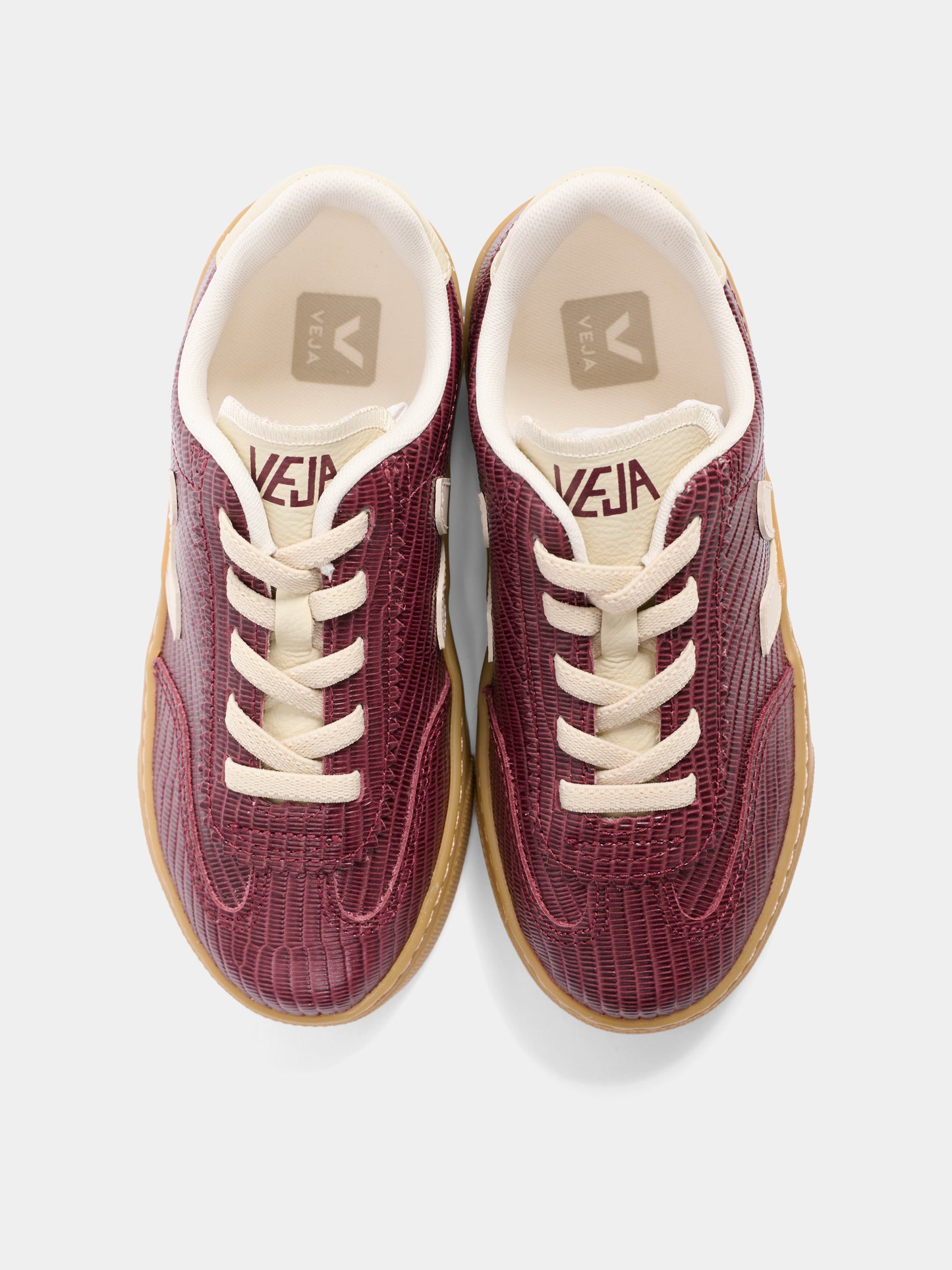 Sneakers basse bordeaux per bambini con logo,Veja,SY0221520C