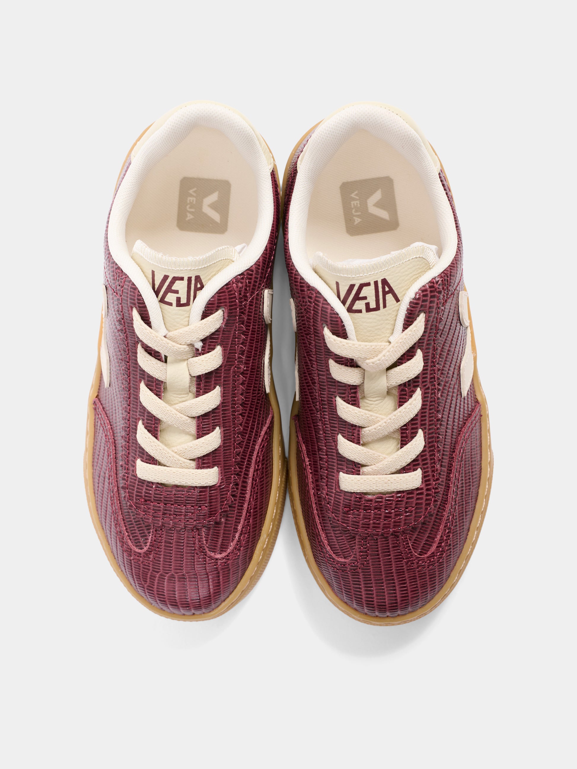 Sneakers basse bordeaux per bambini con logo,Veja,SY0221520C