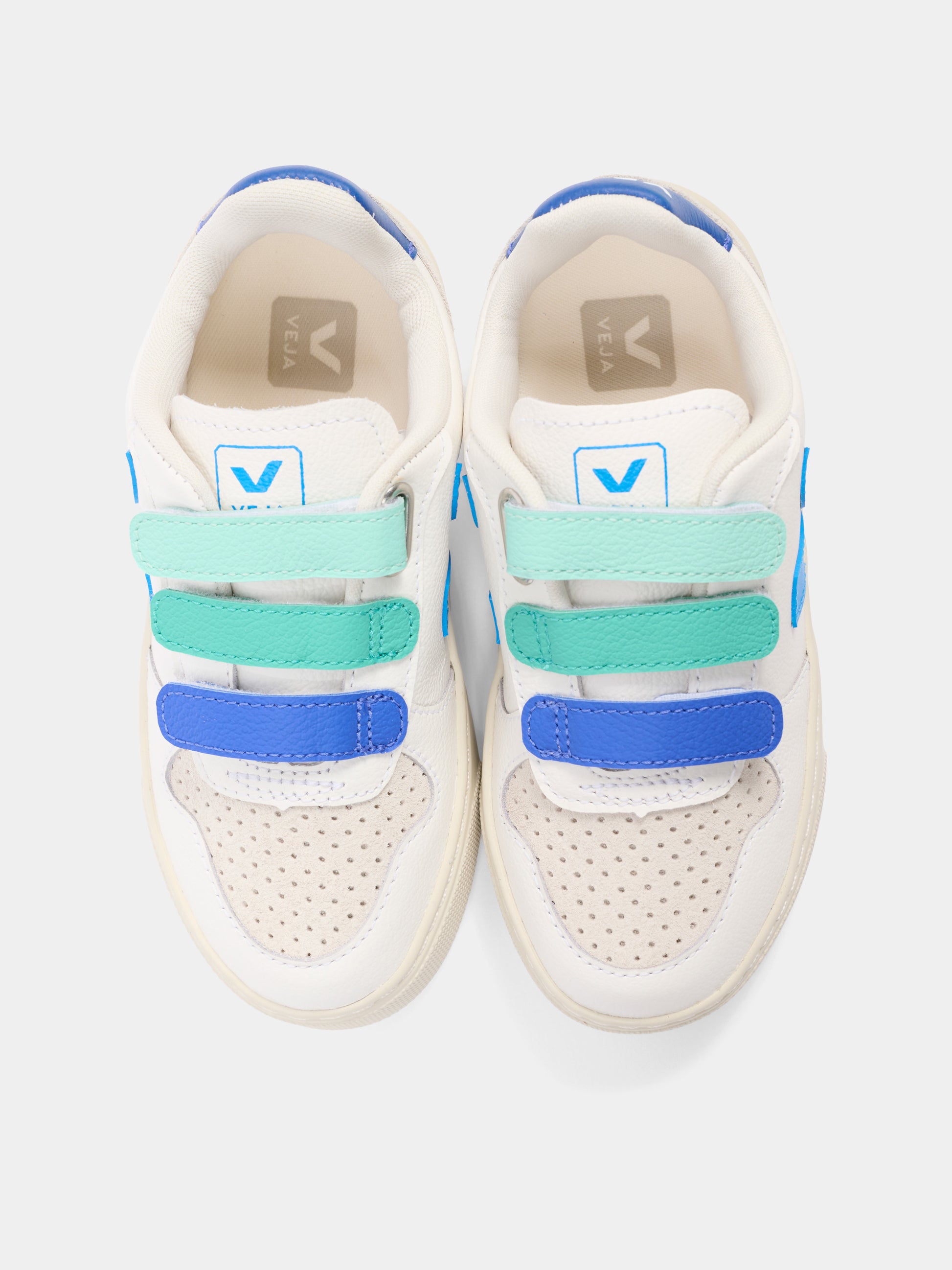 Sneakers V-10 bianche per bambino con logo,Veja,CV0521503C