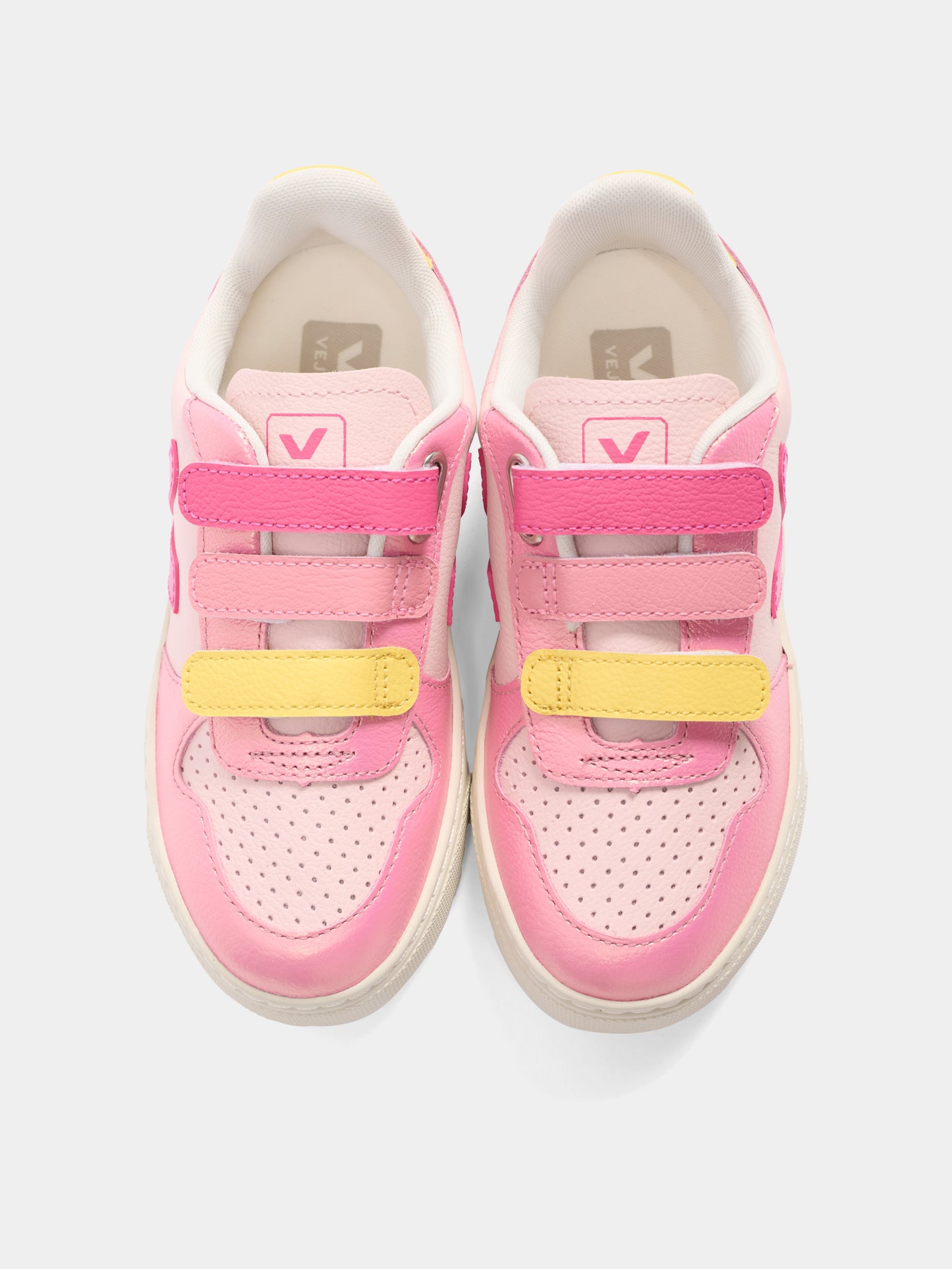 Sneakers basse rosa per bambina con logo,Veja,CV0521502C