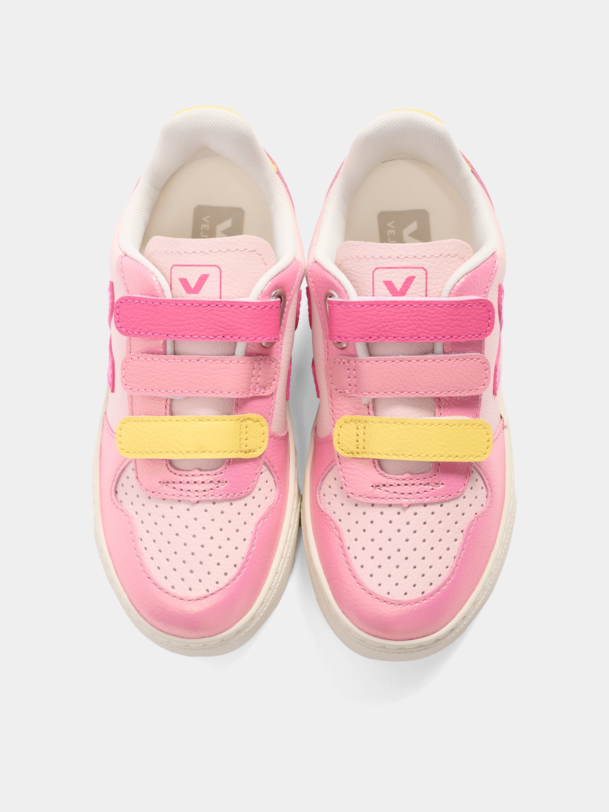 Sneakers basse rosa per bambina con logo,Veja,CV0521502C