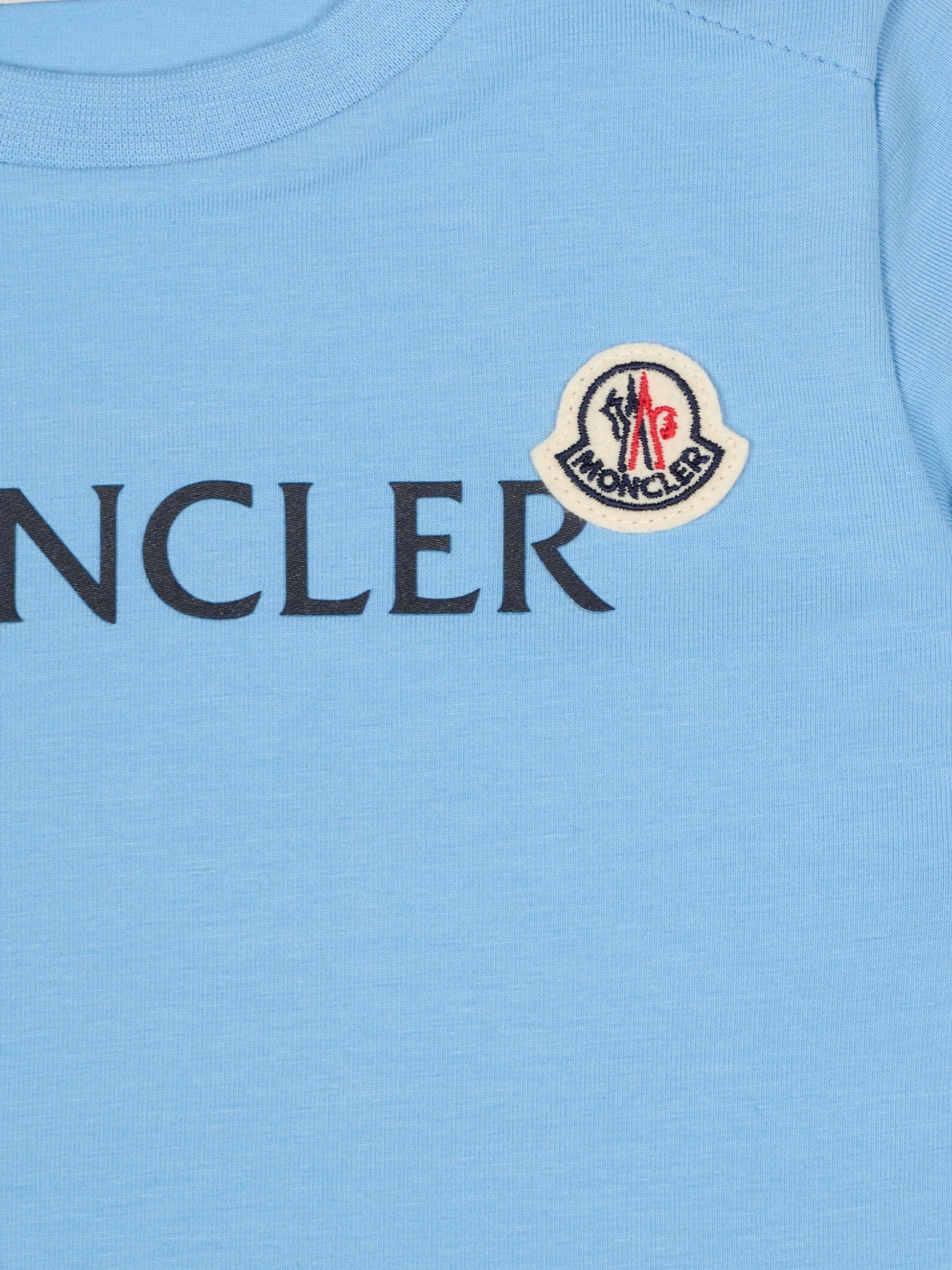 Completo azzurro per neonato con logo,Moncler Kids,L1951 8M00009 89AUM F77