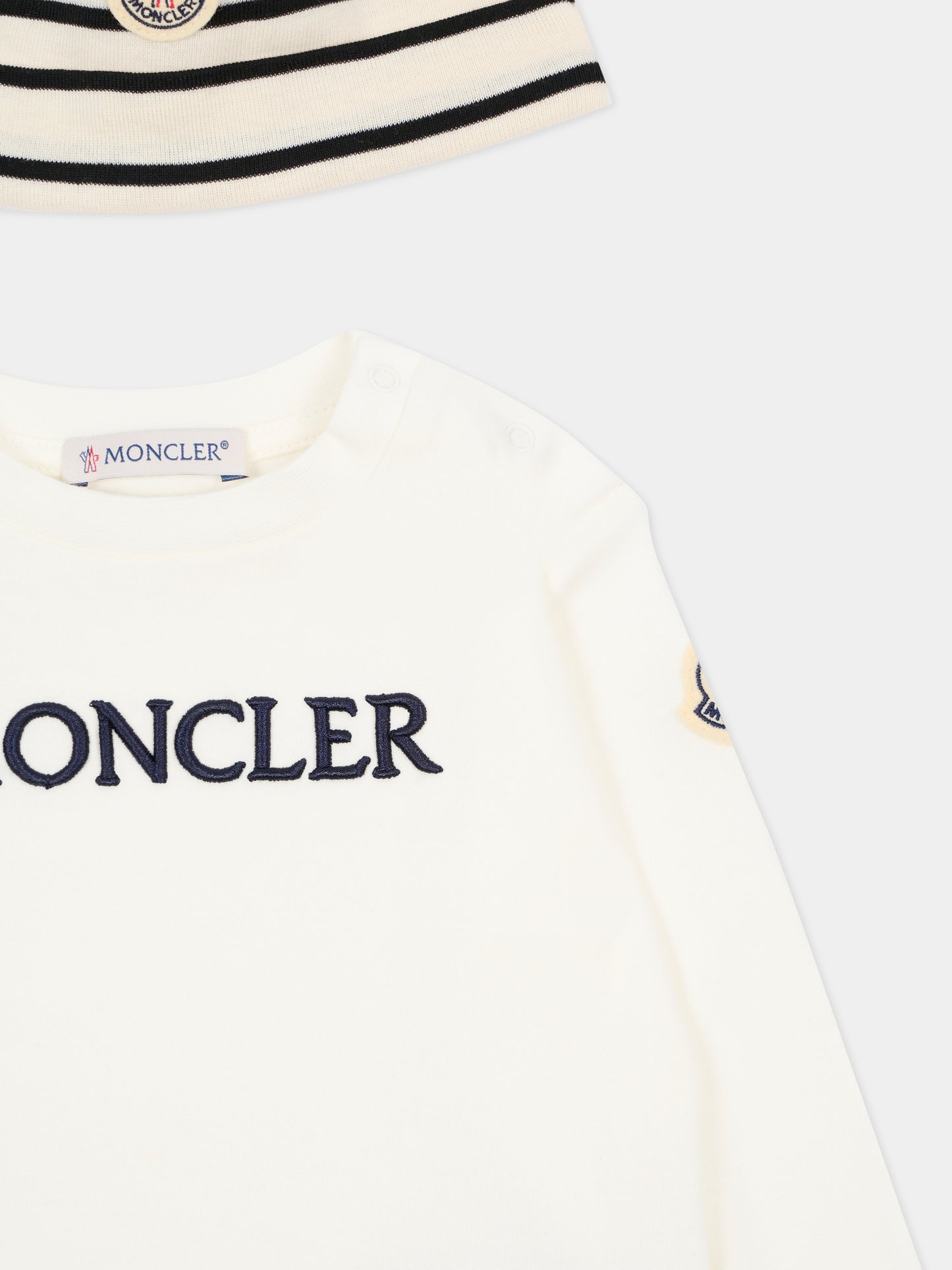 Completo nascita multicolor per neonati con logo blu,Moncler Kids,L1951 8P00001 89BA2 F70