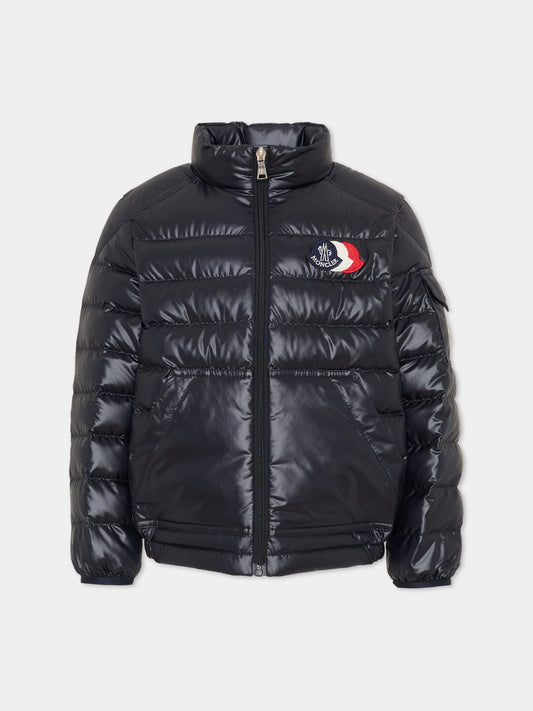 Piumino Bengi blu per bambini con logo,Moncler Kids,L1954 1A00006 597YX 778