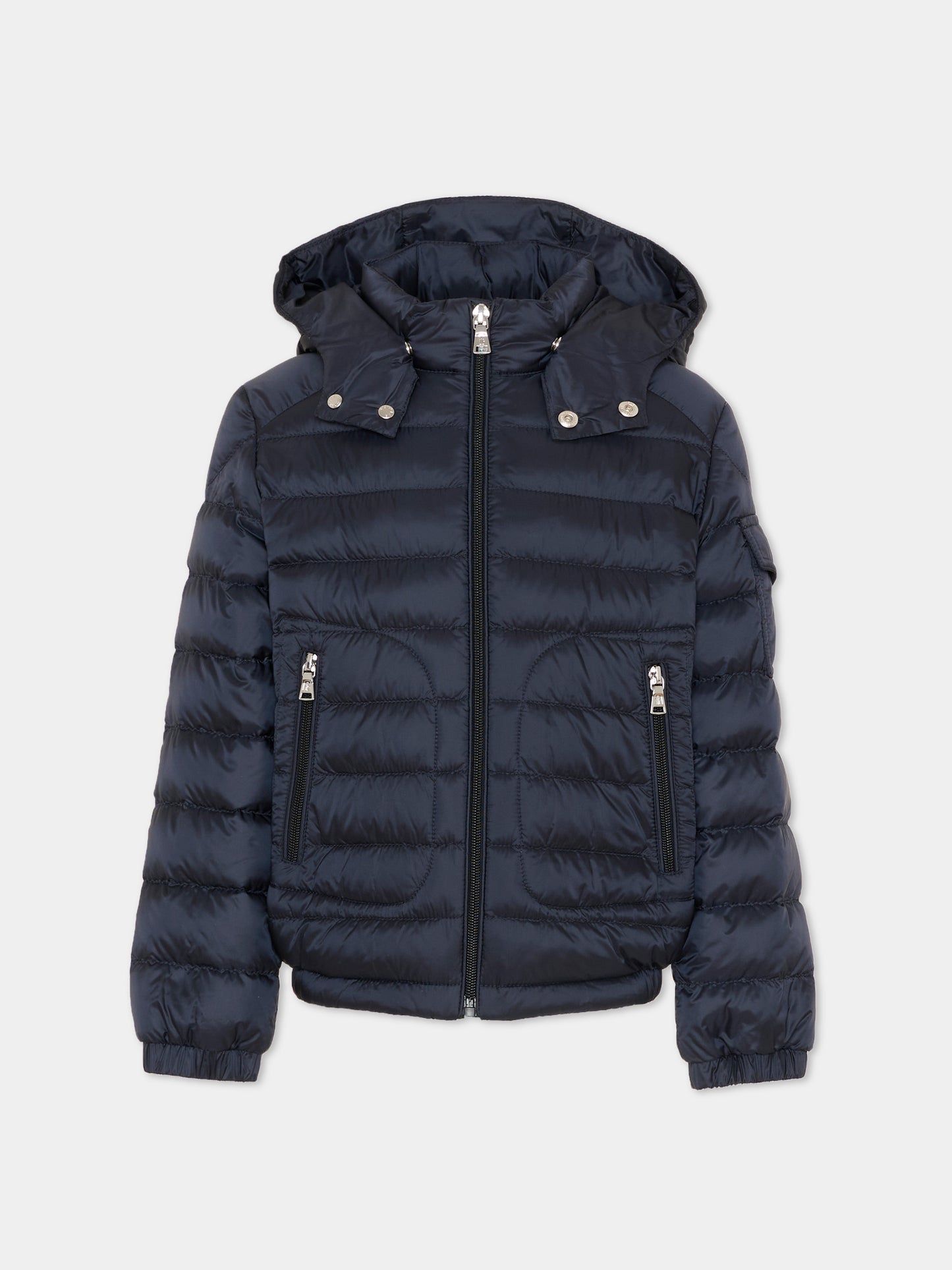 Piumino Lauros blu per bambino con logo,Moncler Kids,L1954 1A00036 597YF 778