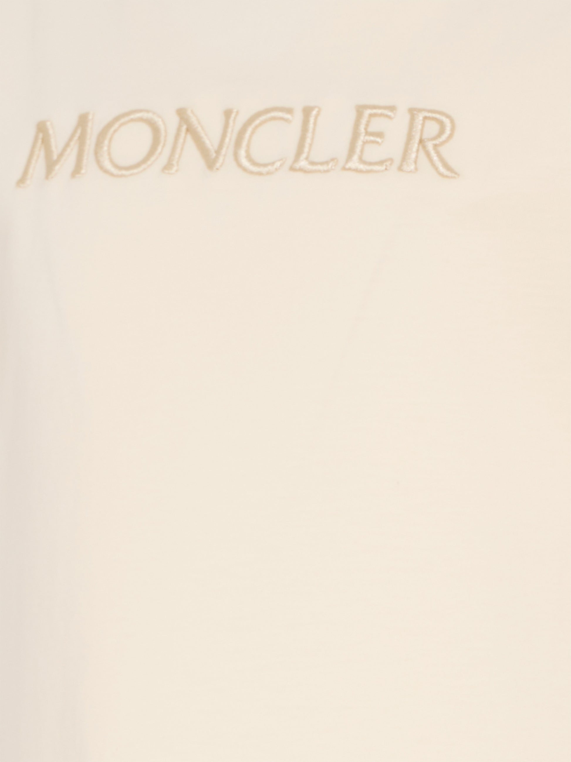T-shirt avorio per bambina con logo,Moncler Kids,L1954 8C00009 89AT9 050