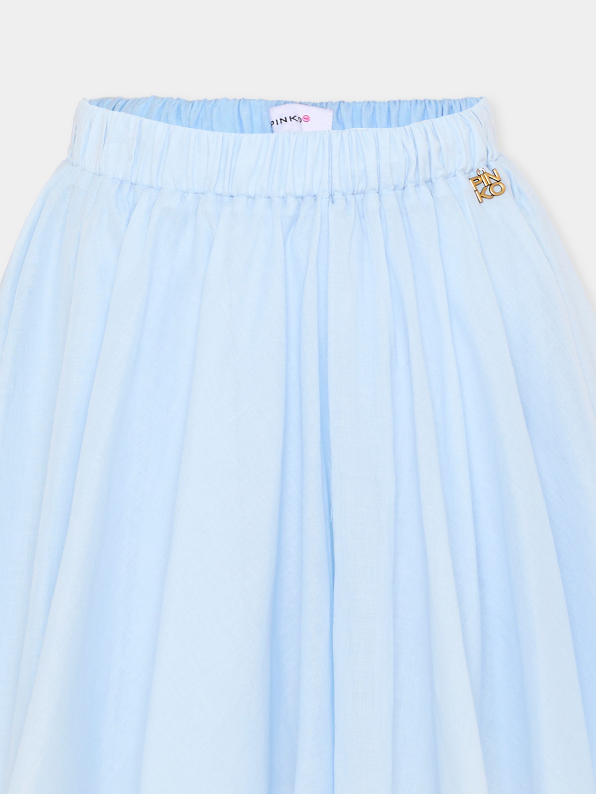 Gonna elegante celeste per bambina,Pinko,KFGO021.0.CA005.9028