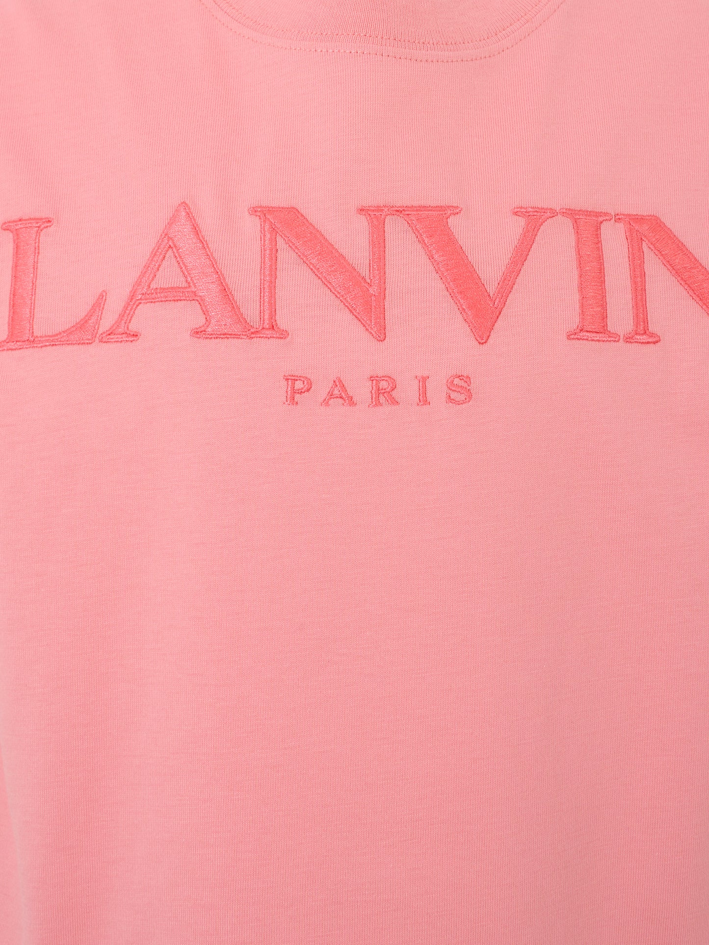 T-shirt rosa per bambina con logo,Lanvin Petite,N30215 49C