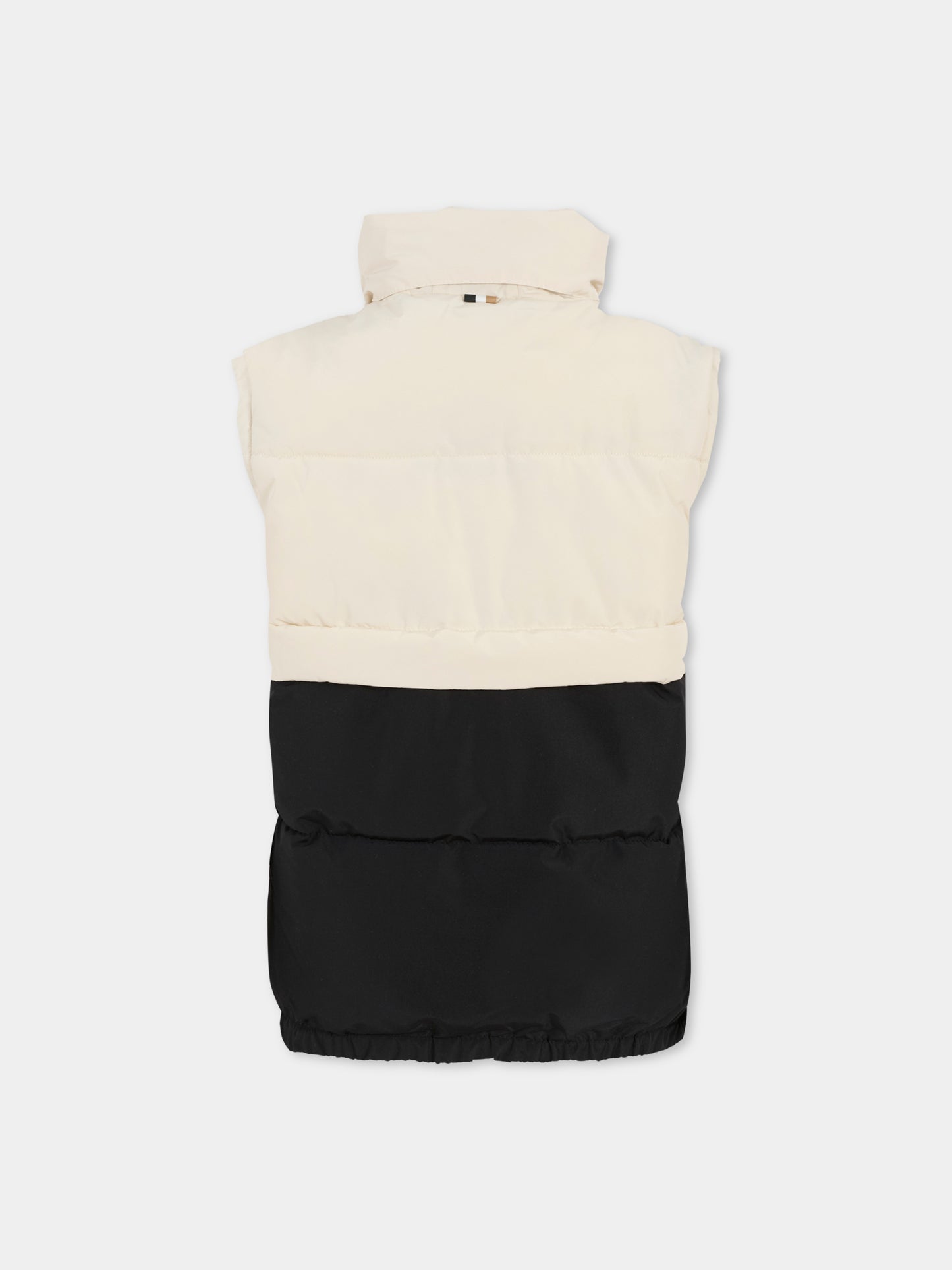 Gilet beige per bambino con logo,Boss,J52059 21C