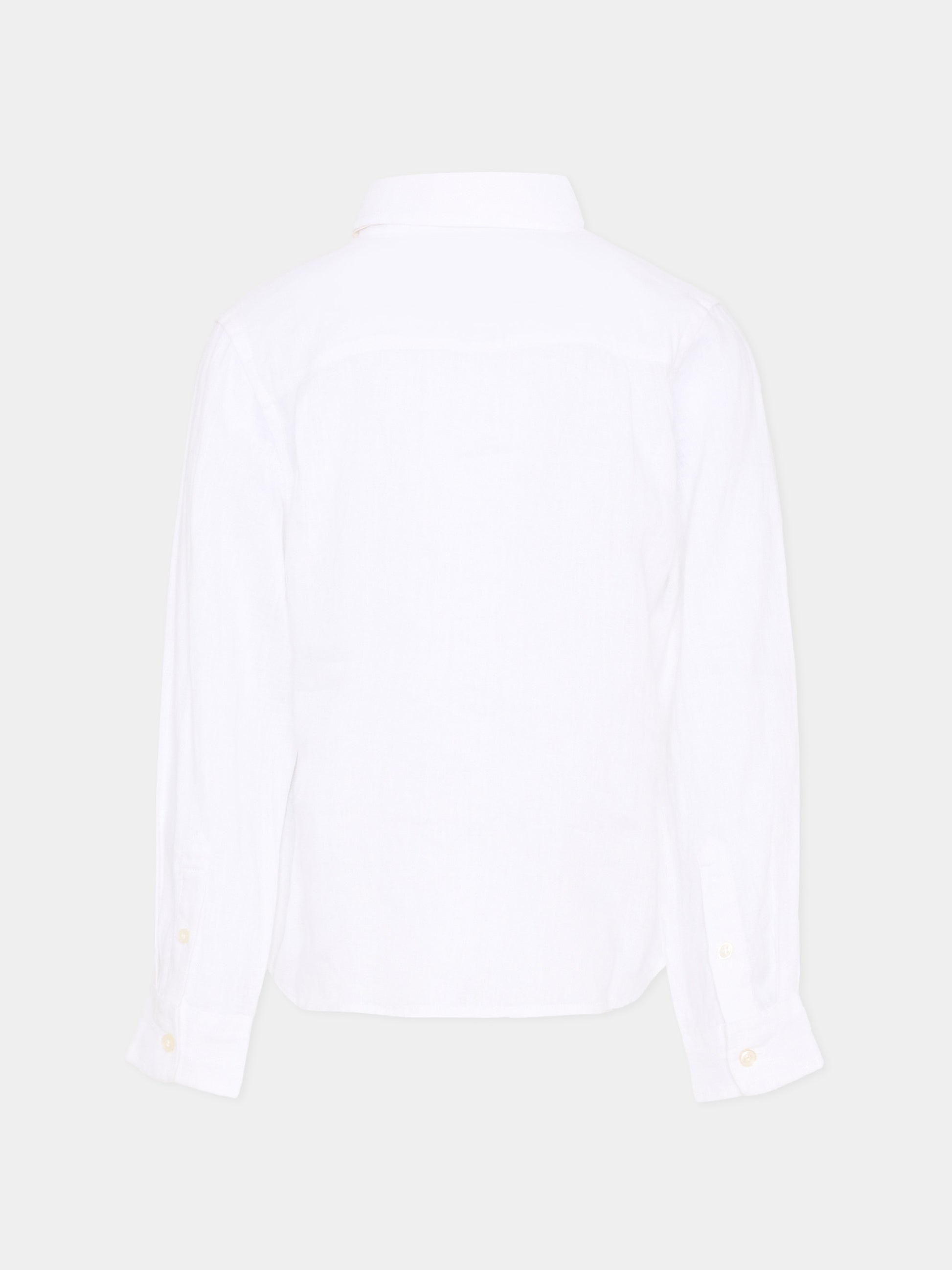 Camicia bianca in lino per bambino,Paul & Shark Junior,WUC001 LUC01 10101